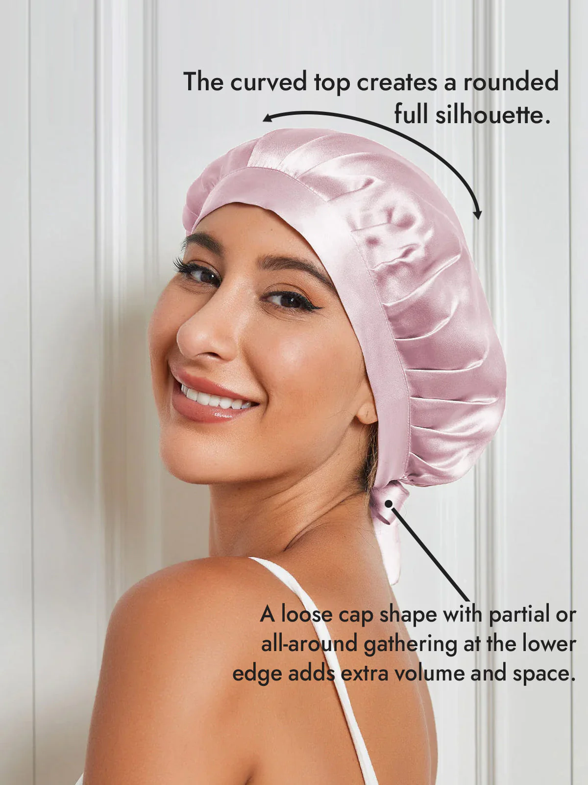 Pure Silk Classic Bonnet with Ribbons - Image 33