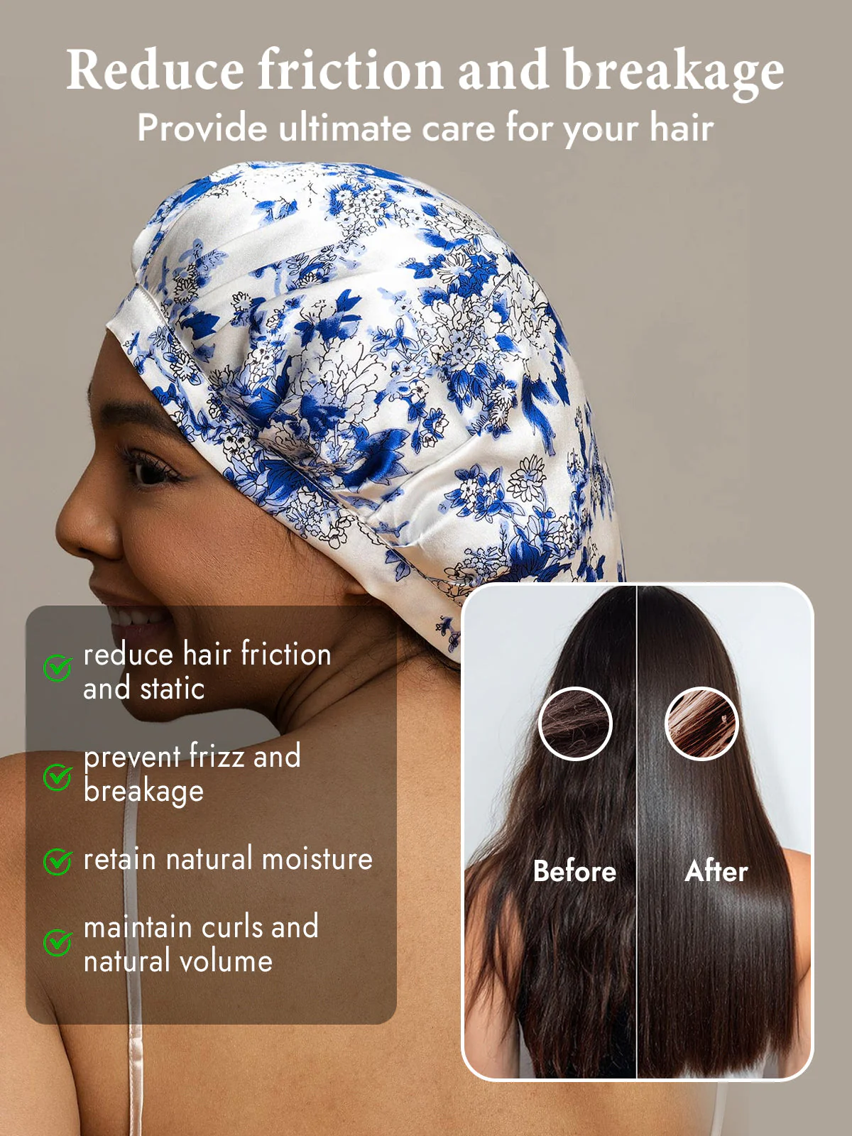 Pure Silk Classic Bonnet with Ribbons - Image 4