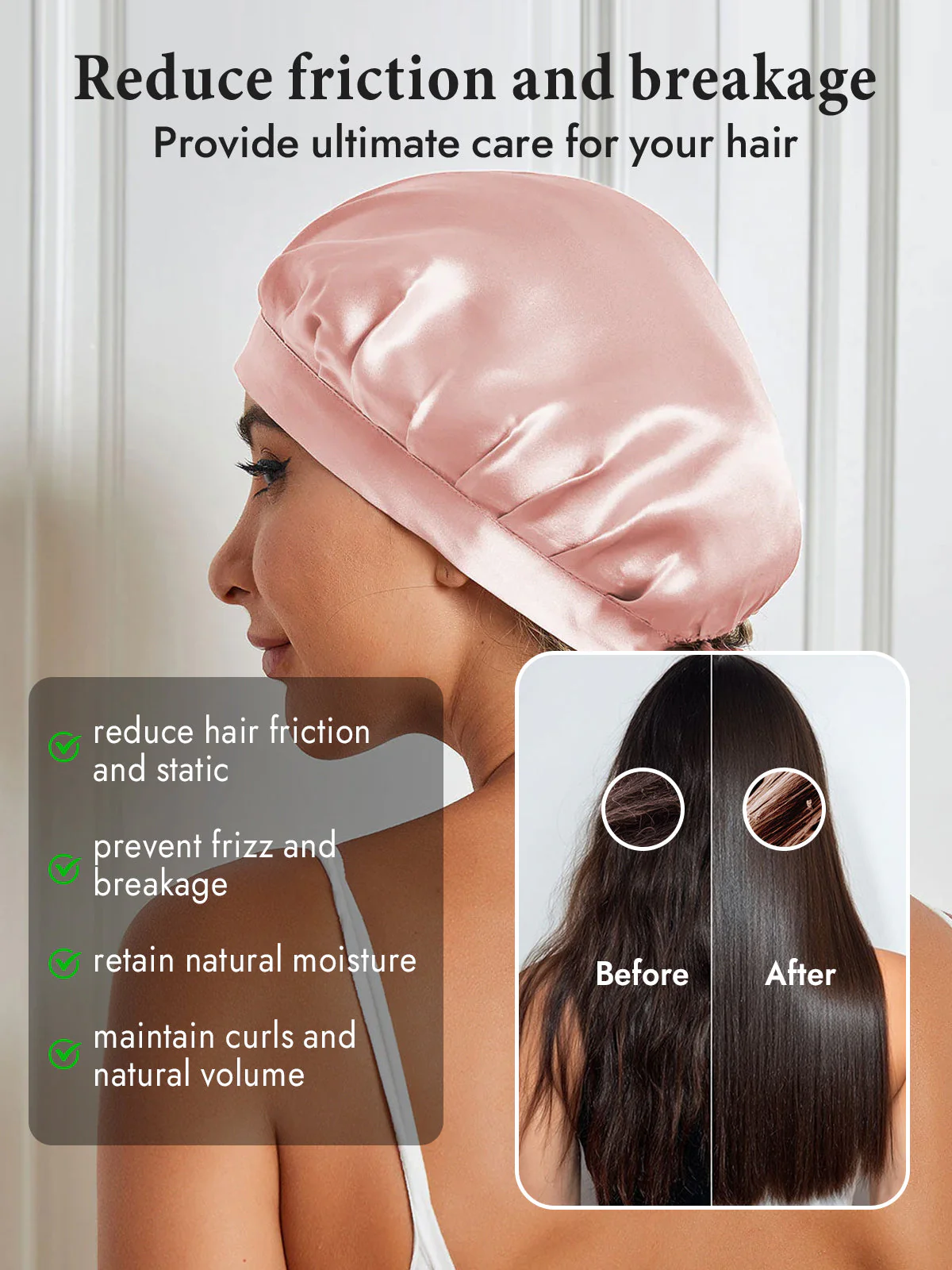 Pure Silk Classic Bonnet with Ribbons - Image 46