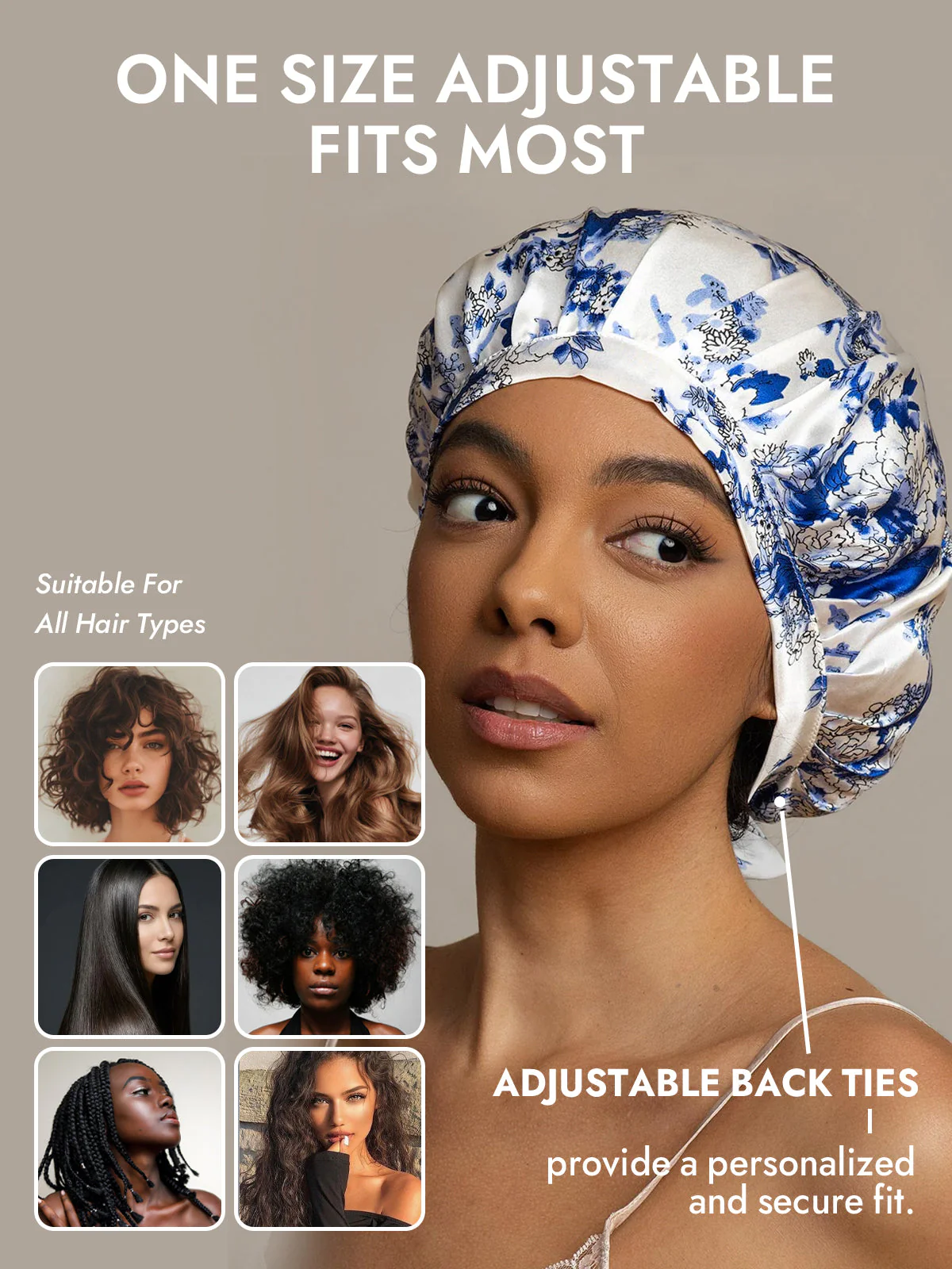 Pure Silk Classic Bonnet with Ribbons - Image 5