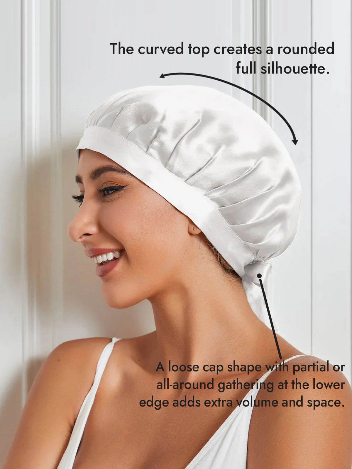 Pure Silk Classic Bonnet with Ribbons - Image 57