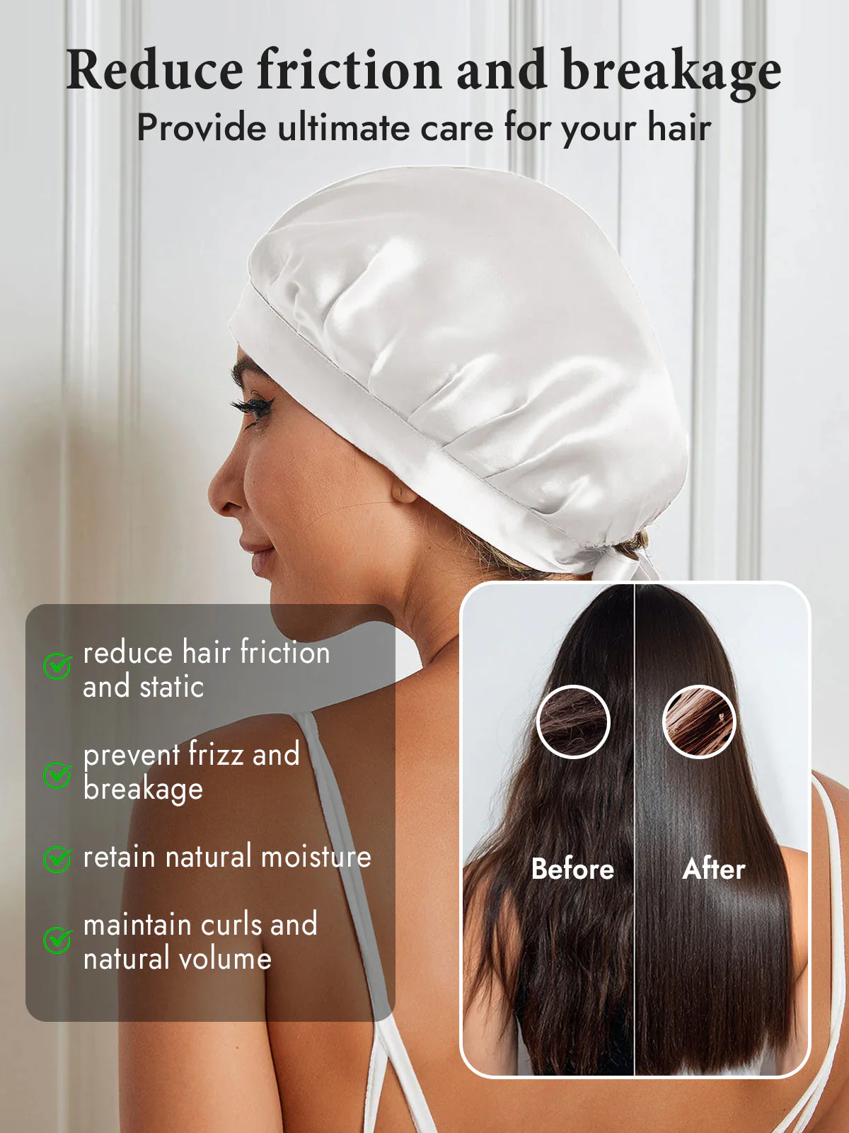 Pure Silk Classic Bonnet with Ribbons - Image 58