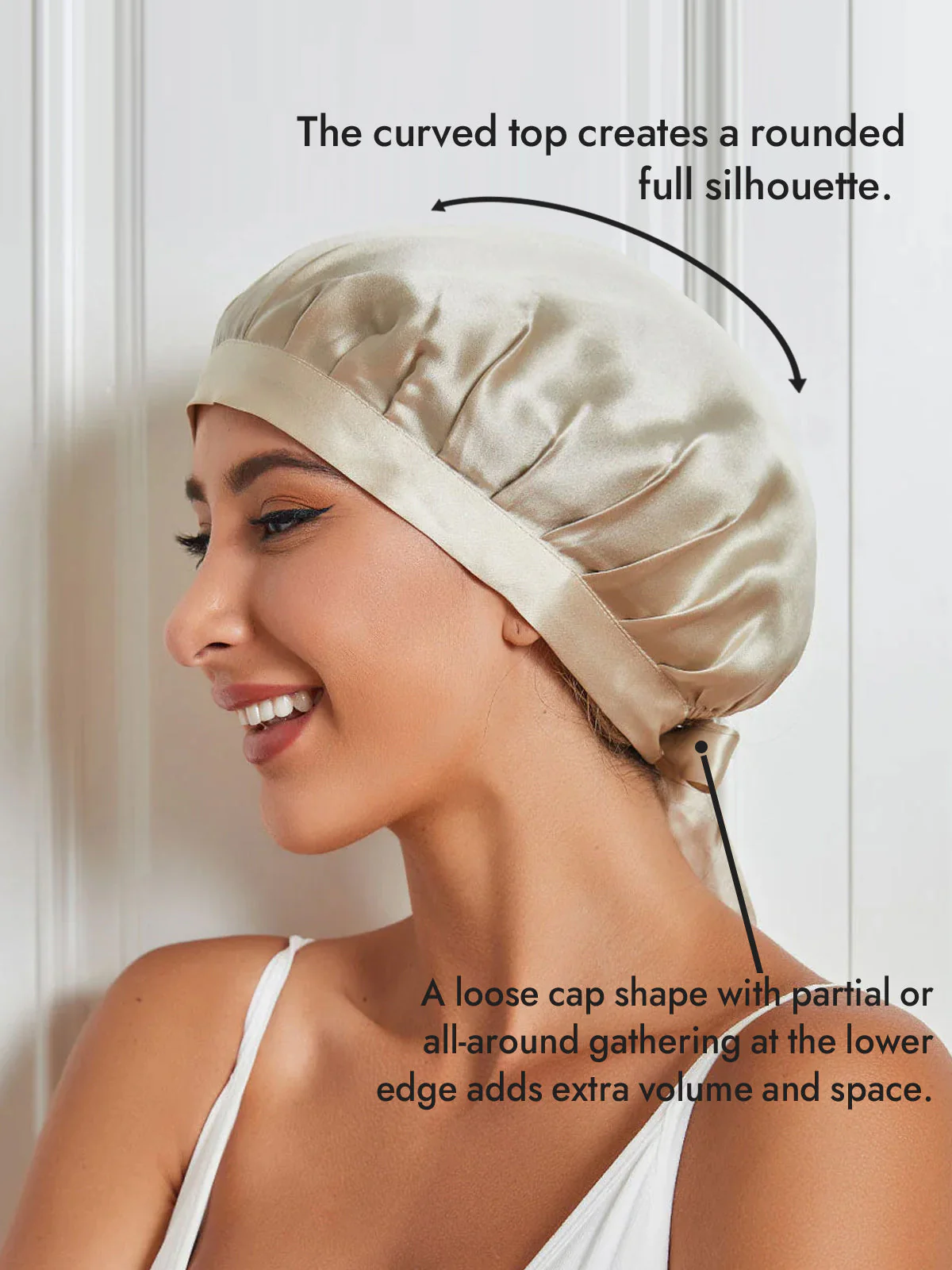 Pure Silk Classic Bonnet with Ribbons - Image 63