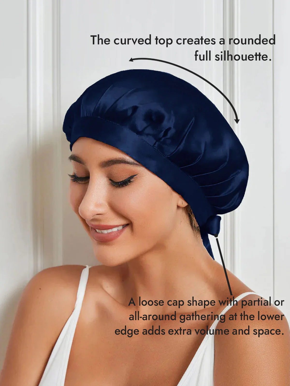 Pure Silk Classic Bonnet with Ribbons - Image 69