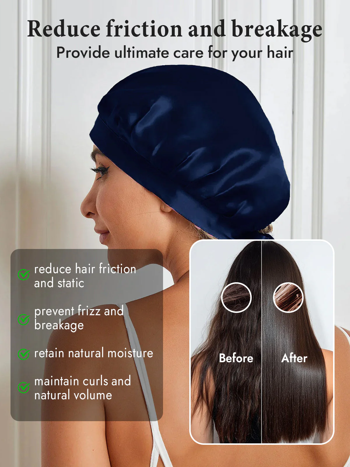 Pure Silk Classic Bonnet with Ribbons - Image 70