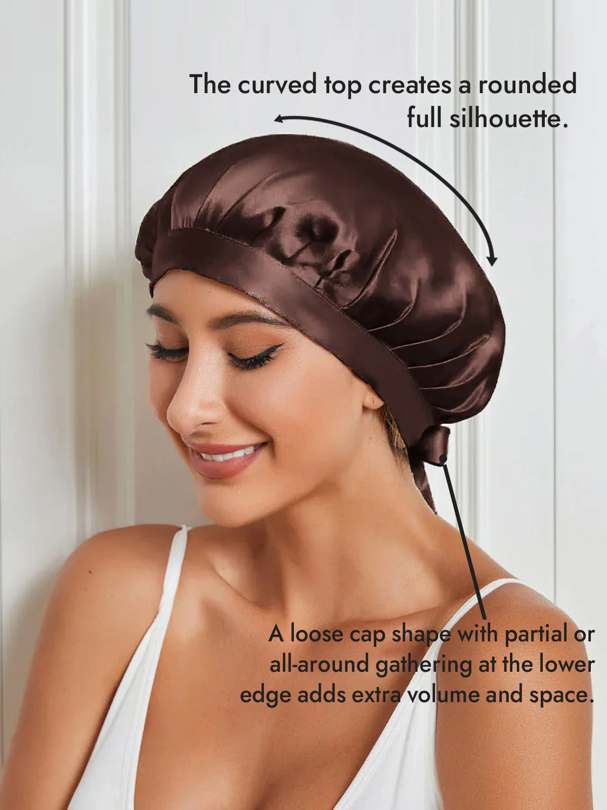 Pure Silk Classic Bonnet with Ribbons - Image 75