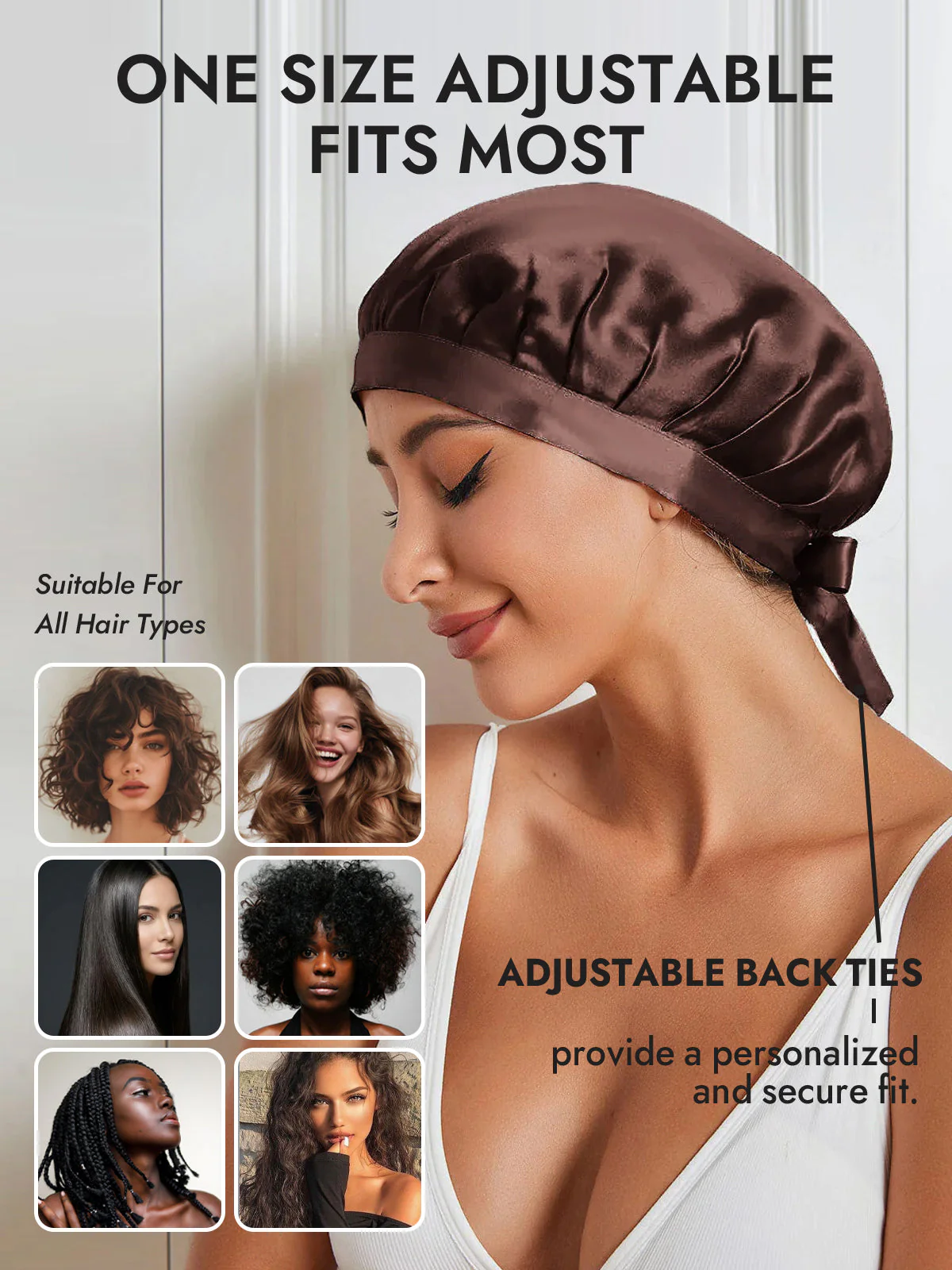 Pure Silk Classic Bonnet with Ribbons - Image 77
