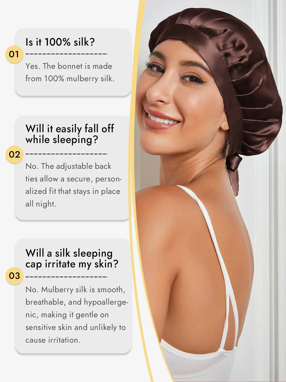 Pure Silk Classic Bonnet with Ribbons - Image 78