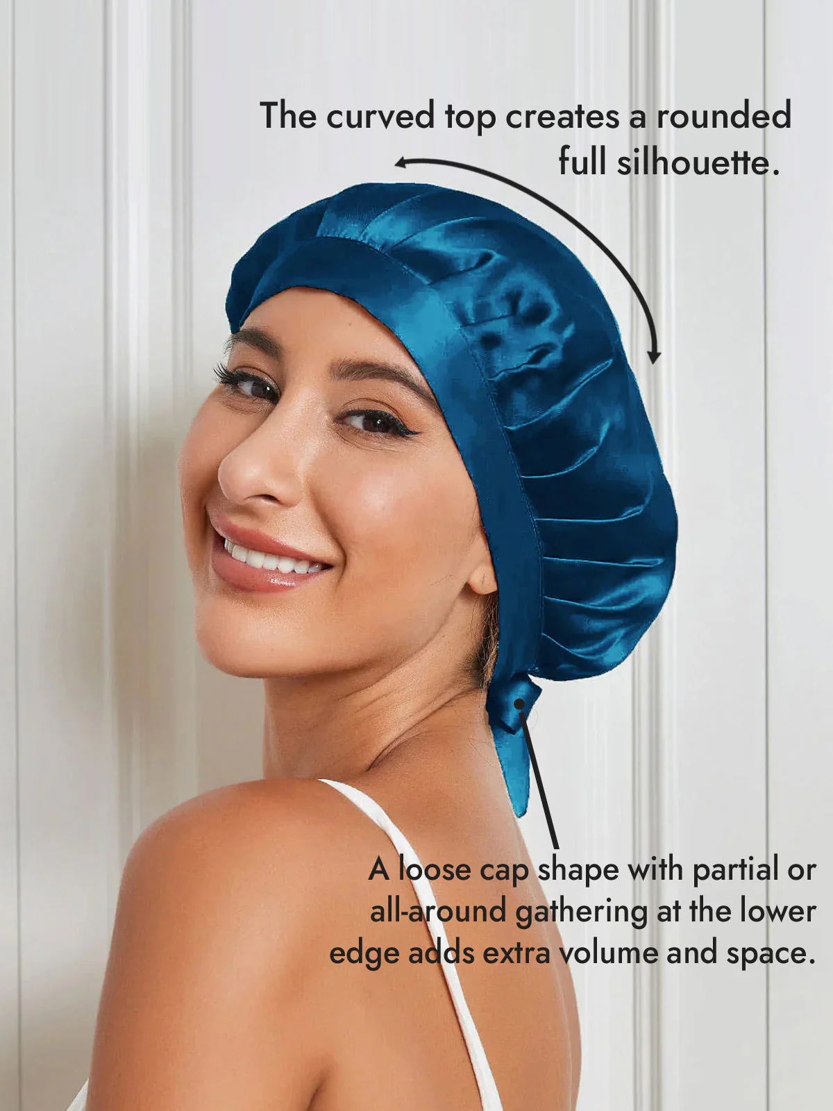 Pure Silk Classic Bonnet with Ribbons - Image 81