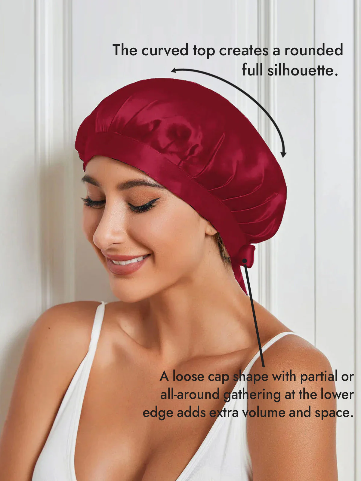Pure Silk Classic Bonnet with Ribbons - Image 87