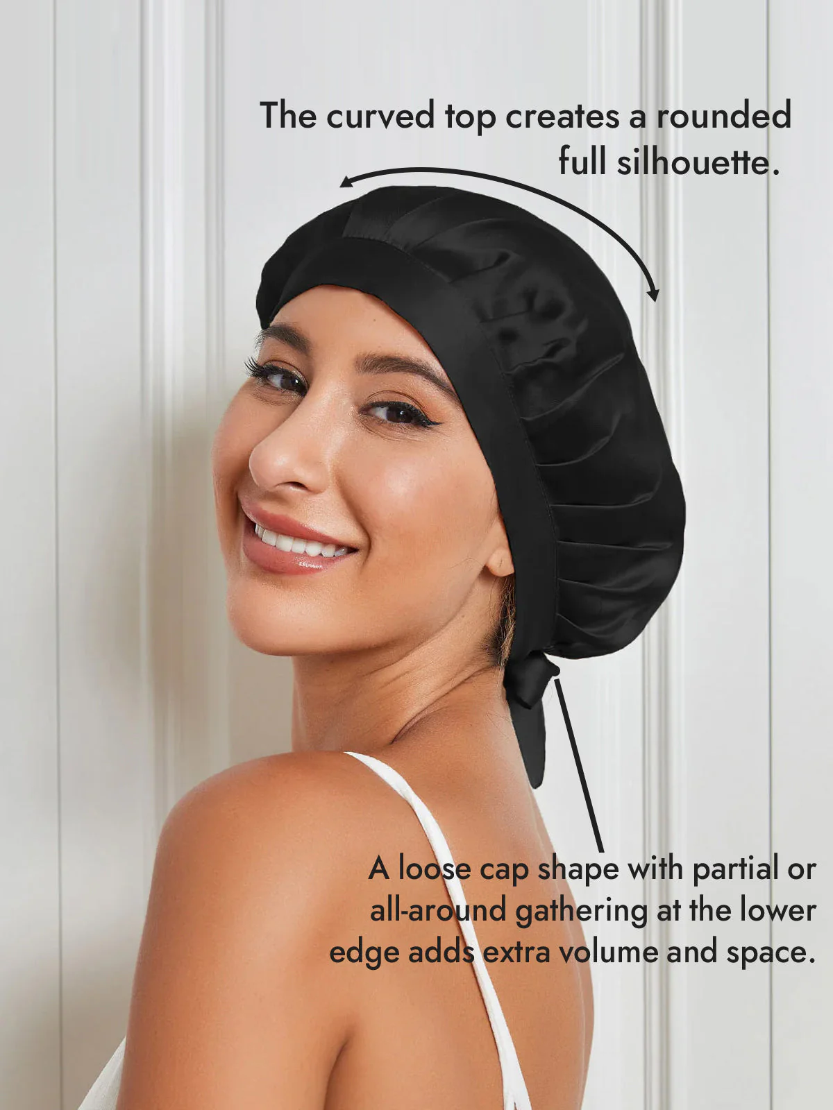 Pure Silk Classic Bonnet with Ribbons - Image 9