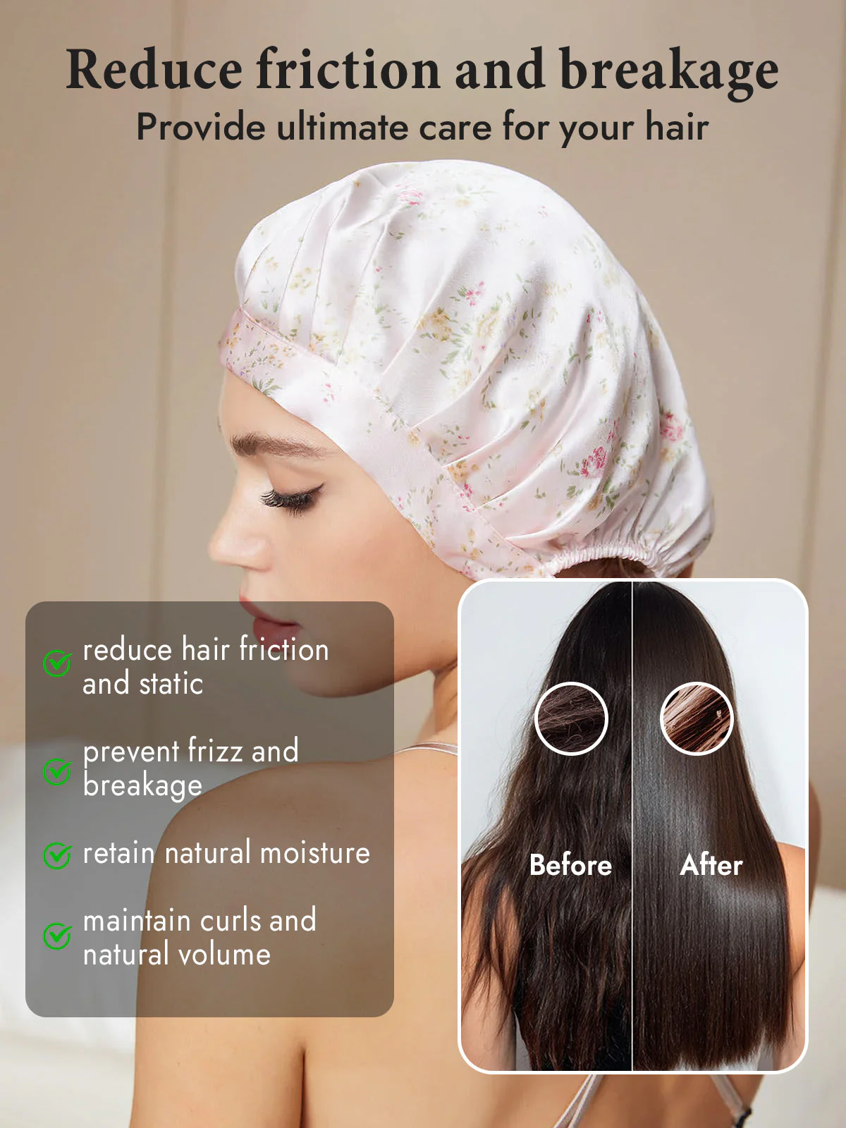 Pure Silk Classic Bonnet with Ribbons - Image 94