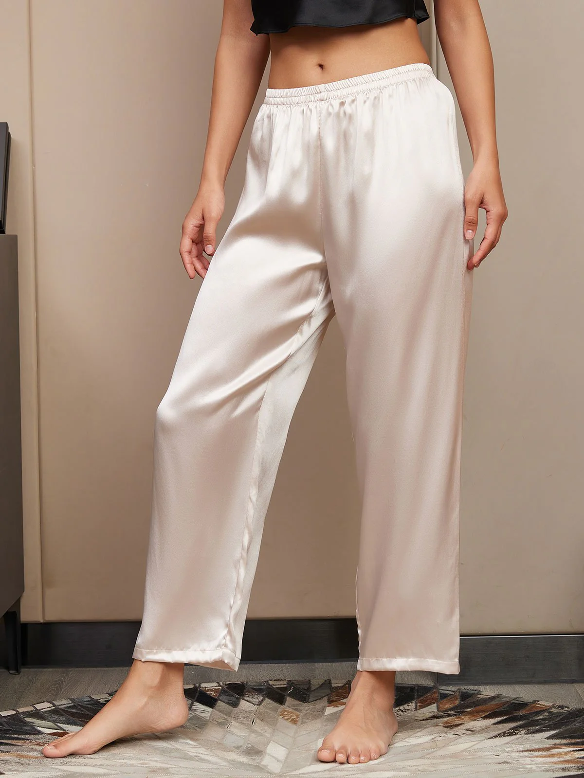 Pure Silk Classic Women's Sleep Pants - Image 14