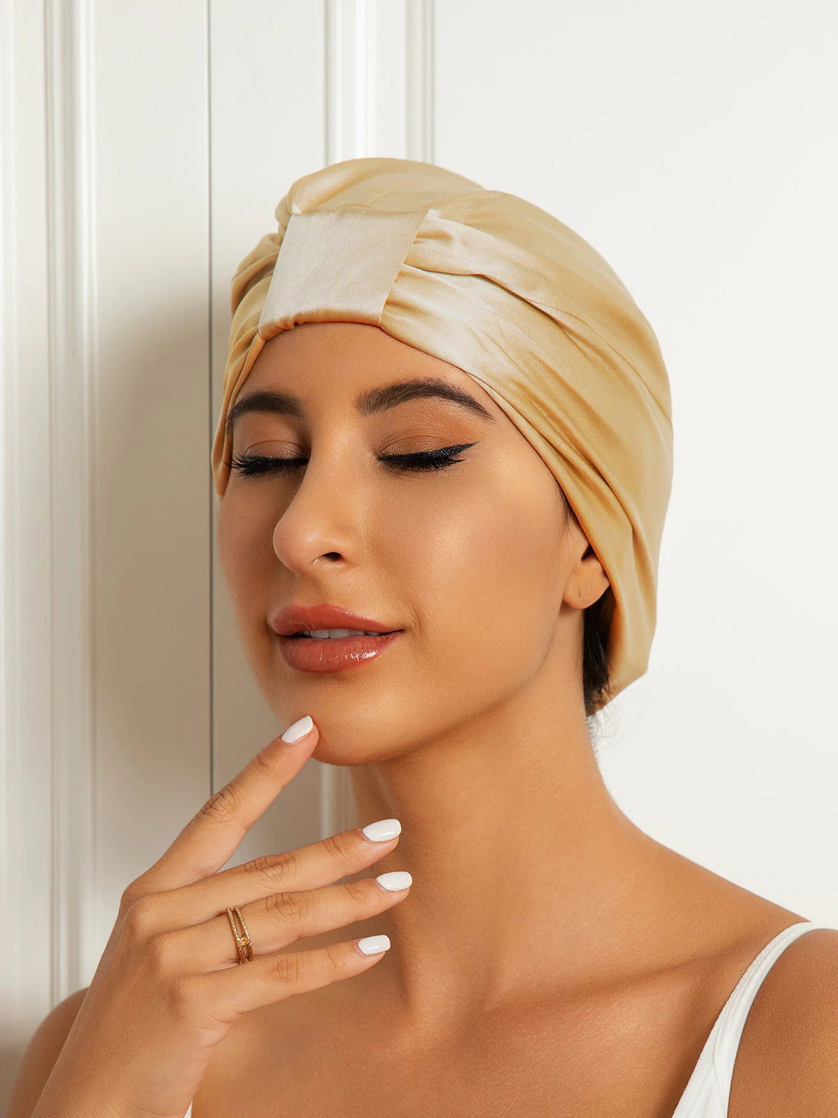 Pure Silk Double Layer Night Turban Bonnet - Image 12