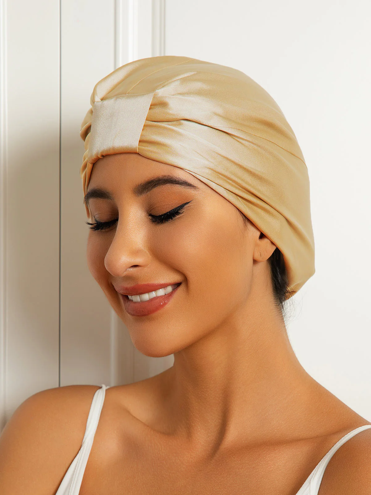 Pure Silk Double Layer Night Turban Bonnet - Image 13