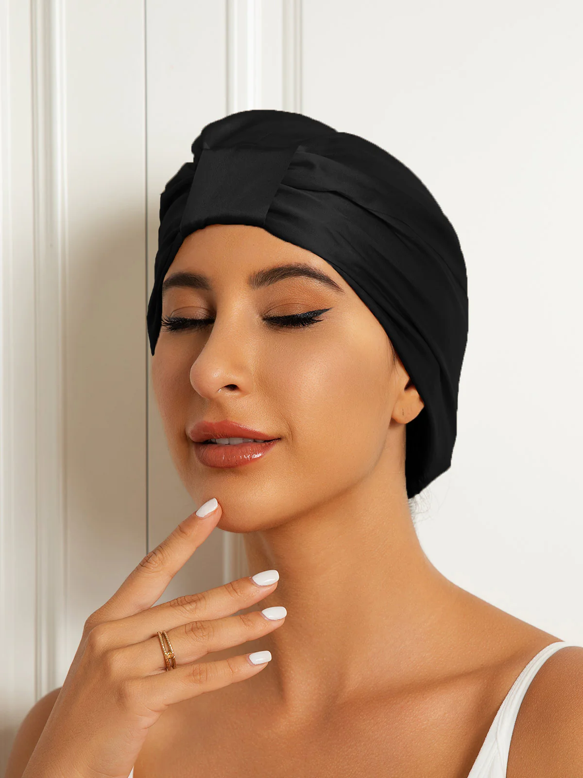 Pure Silk Double Layer Night Turban Bonnet - Image 18