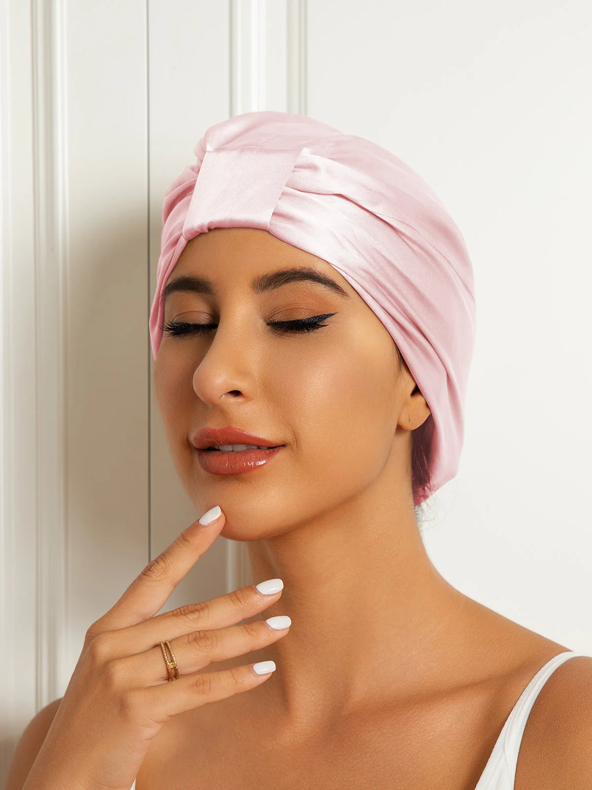 Pure Silk Double Layer Night Turban Bonnet - Image 23