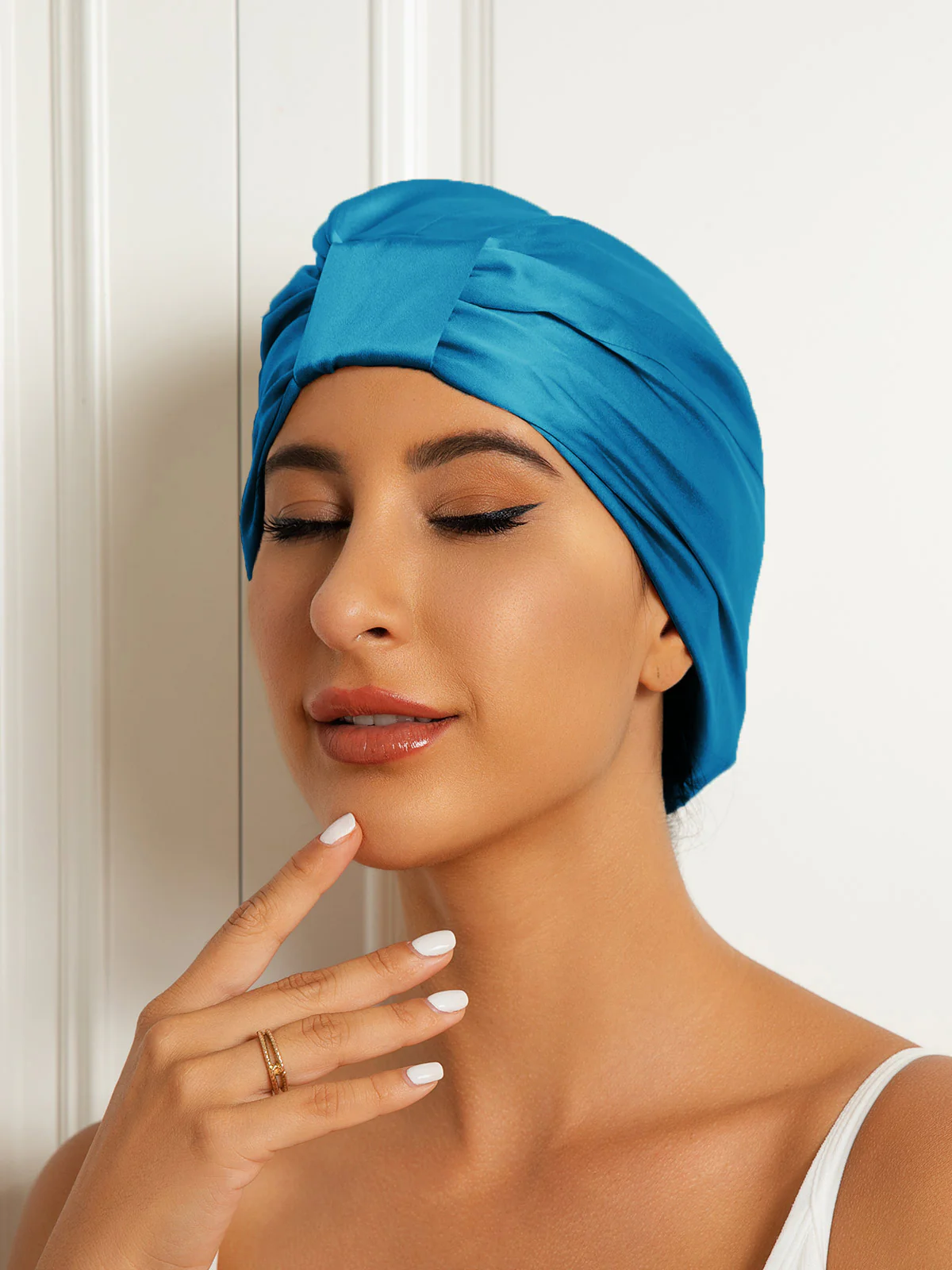 Pure Silk Double Layer Night Turban Bonnet - Image 28