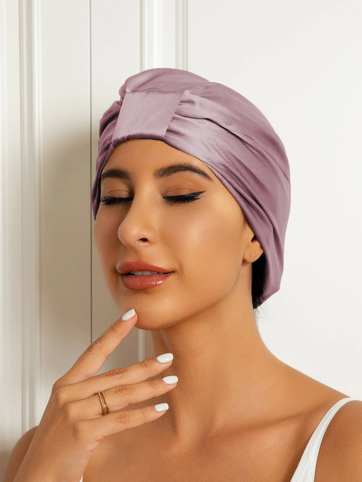Pure Silk Double Layer Night Turban Bonnet - Image 7