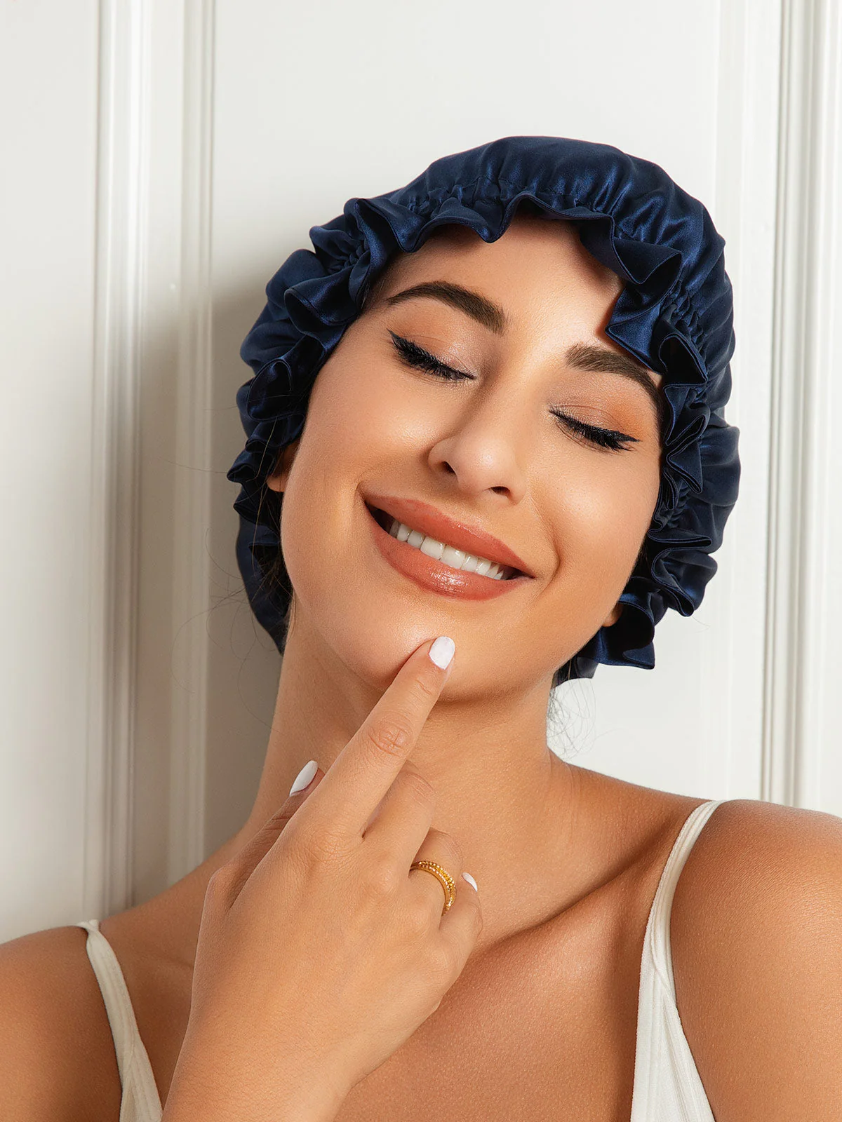 Pure Silk Double Layer Bonnet with Ribbon - Image 5