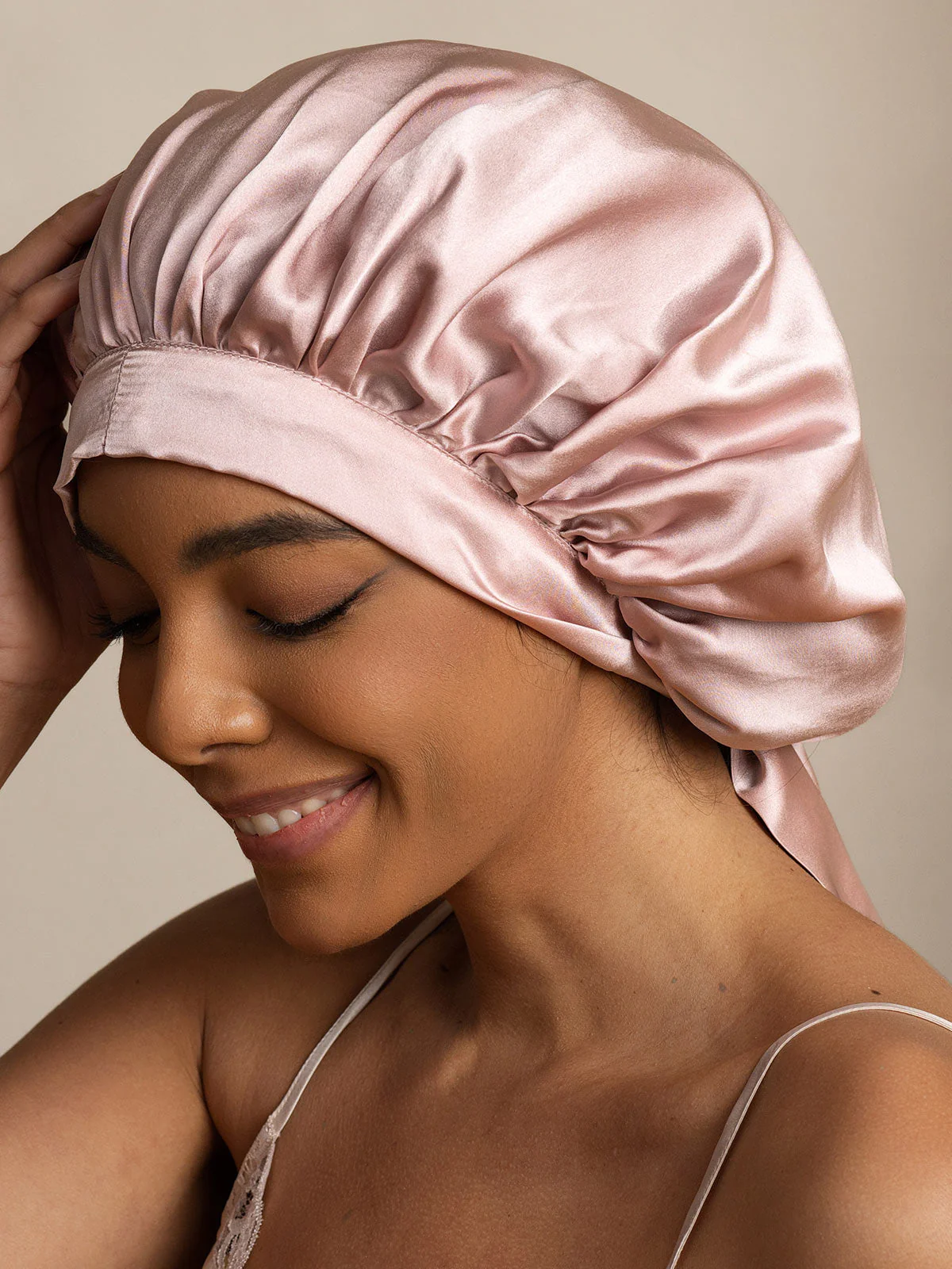 Pure silk Elegant Bonnet with Long Ribbons - Image 21