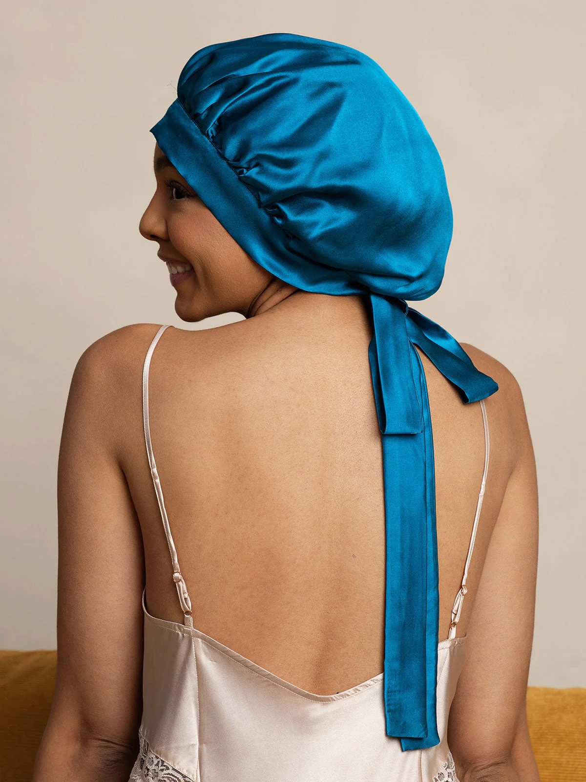 Pure silk Elegant Bonnet with Long Ribbons - Image 38