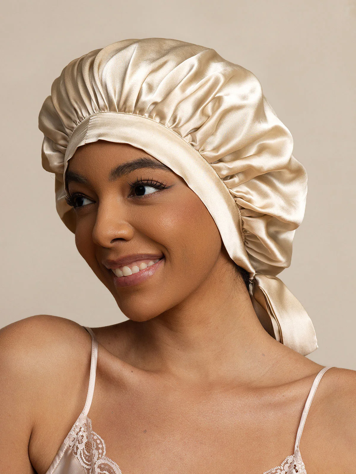 Pure silk Elegant Bonnet with Long Ribbons - Image 40