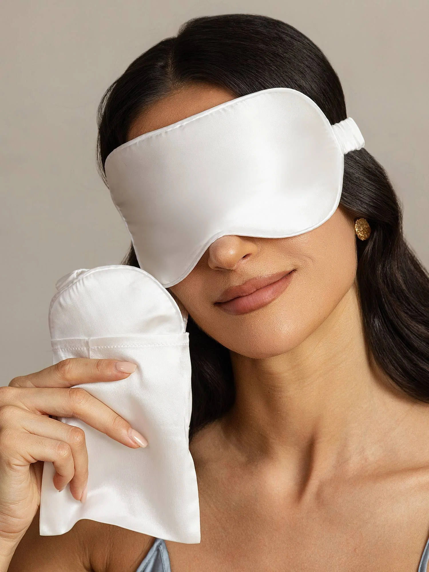 Pure Silk Eye Mask And Envelope Pouch Set 2Pcs - Image 10