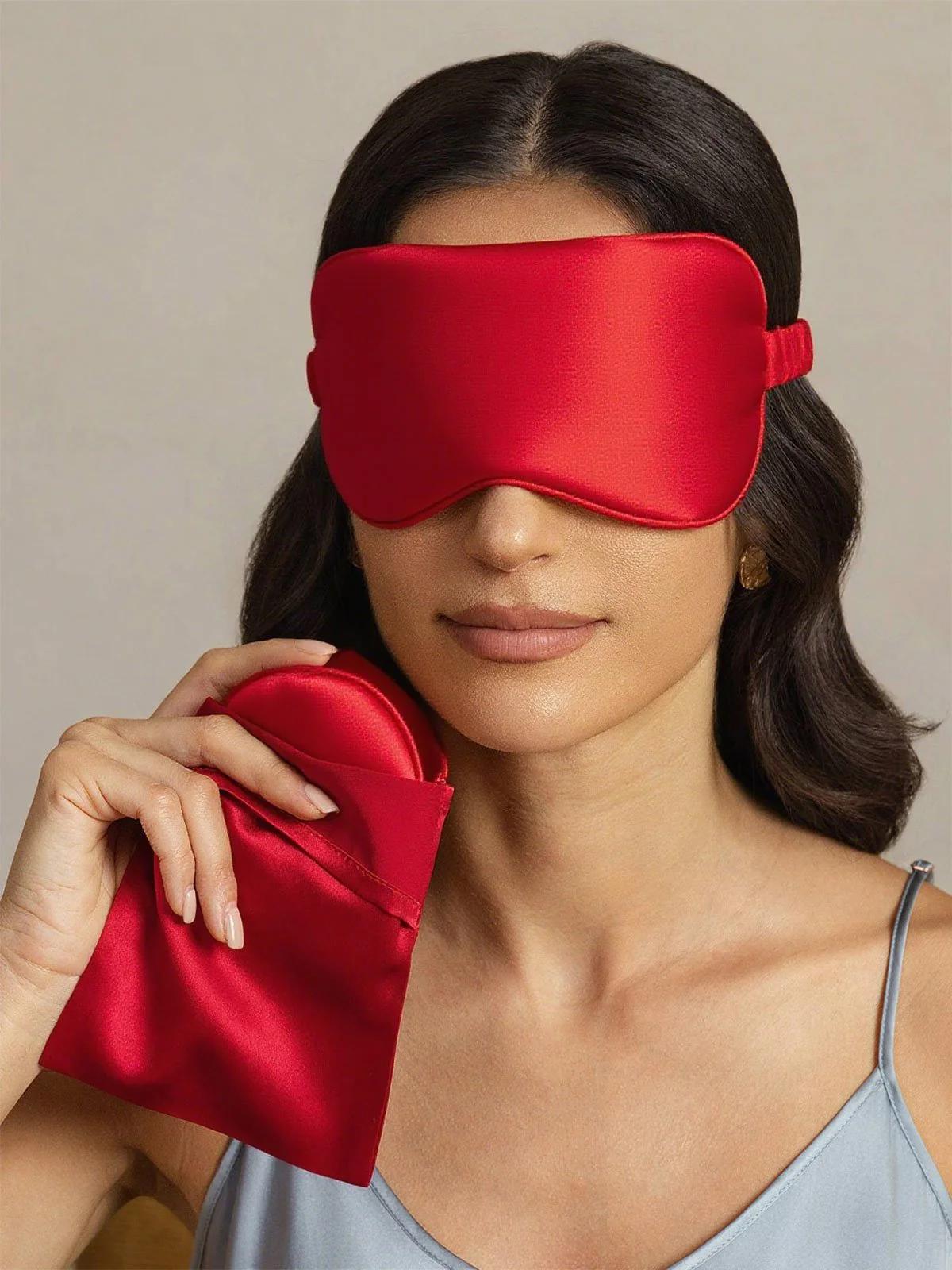 Pure Silk Eye Mask And Envelope Pouch Set 2Pcs - Image 22