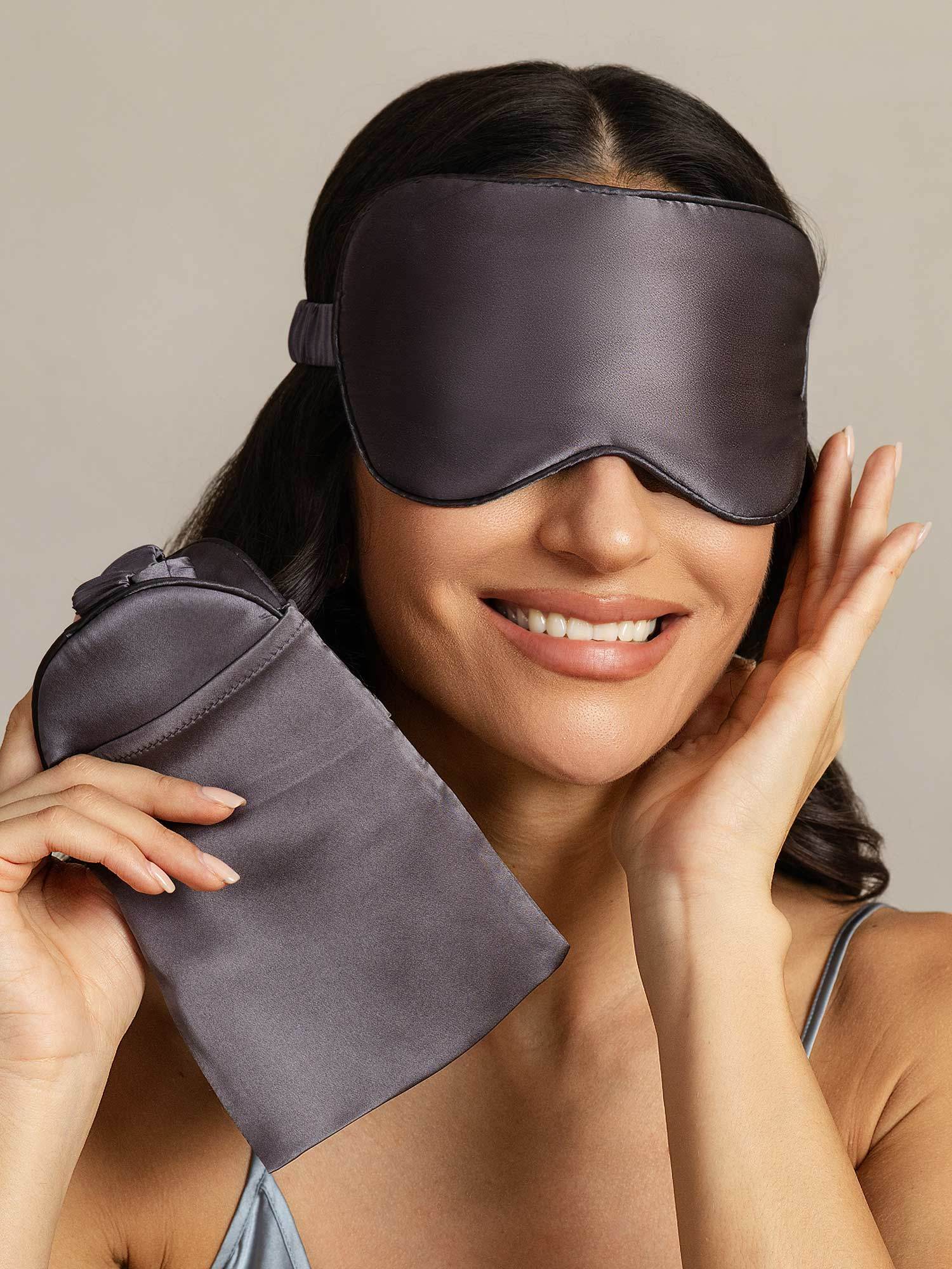 Pure Silk Eye Mask And Envelope Pouch Set 2Pcs - Image 28