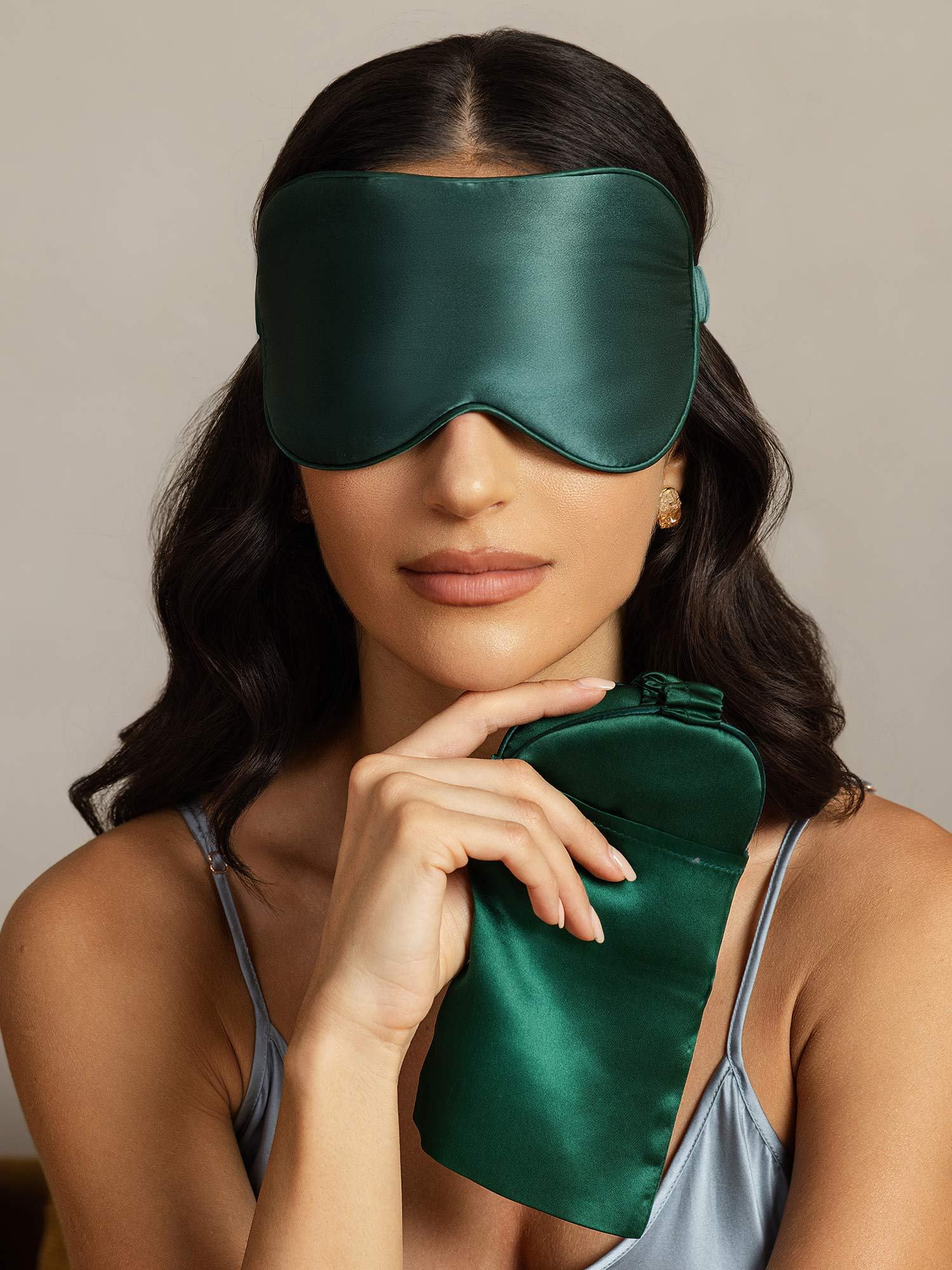 Pure Silk Eye Mask And Envelope Pouch Set 2Pcs - Image 37