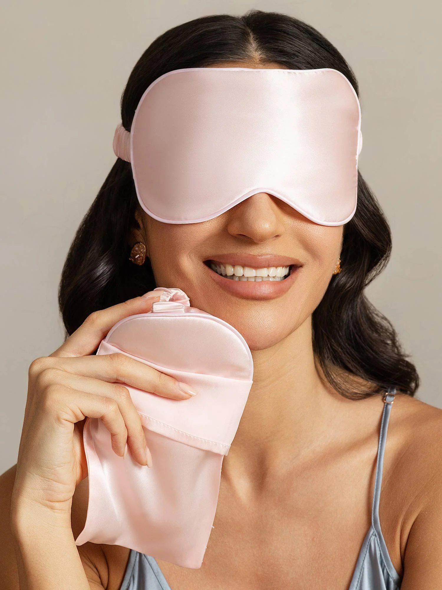 Pure Silk Eye Mask And Envelope Pouch Set 2Pcs - Image 4