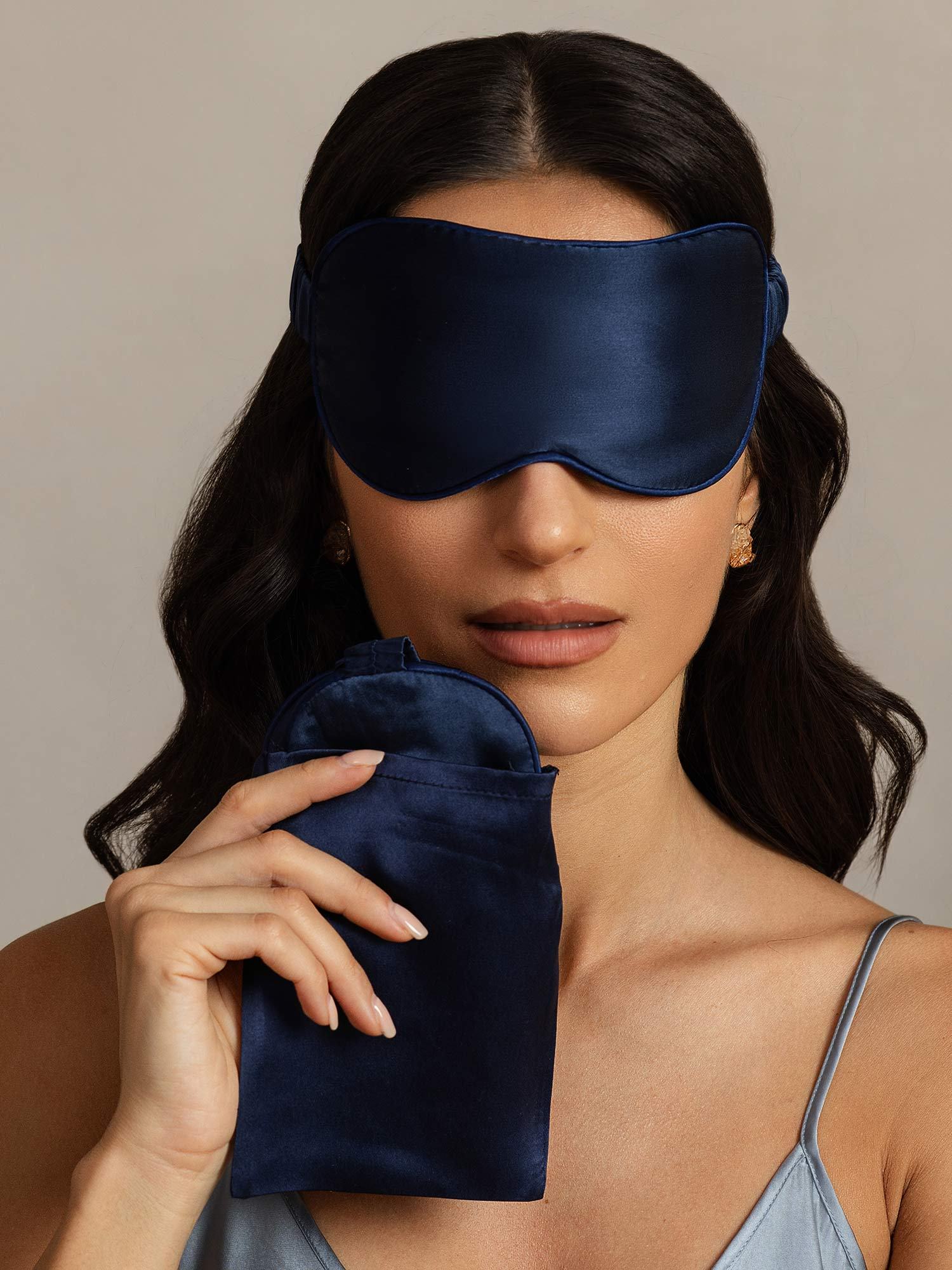 Pure Silk Eye Mask And Envelope Pouch Set 2Pcs - Image 48