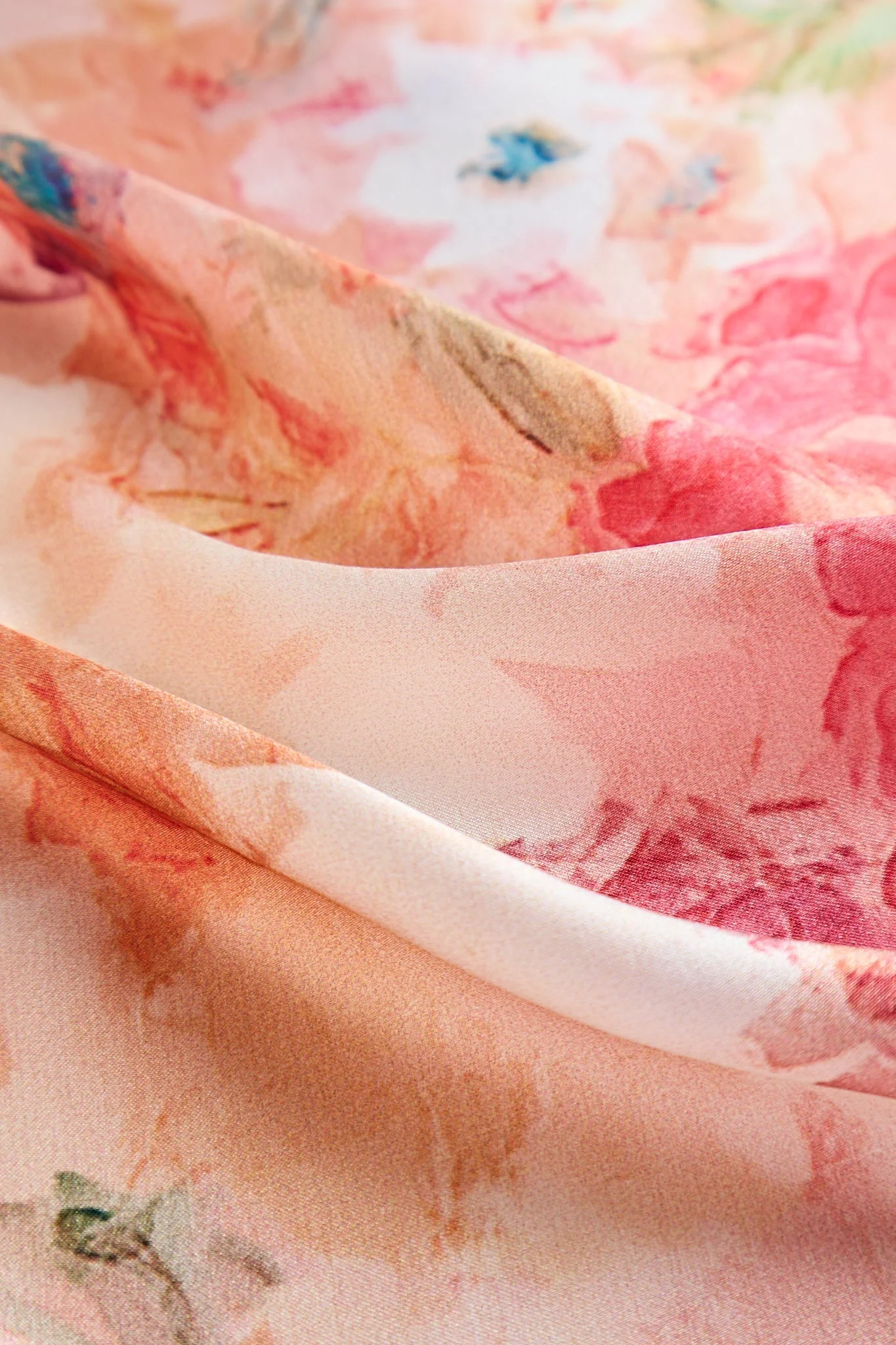 Pure Silk Floral Bliss Square Scarf - Size 53x53cm - Image 3