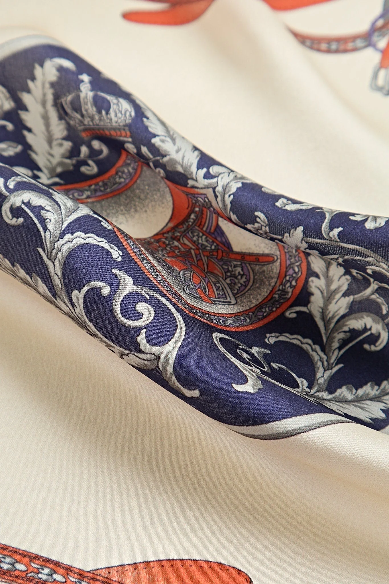 Pure Silk Floral  Square Scarf - Size 53x53cm - Image 5