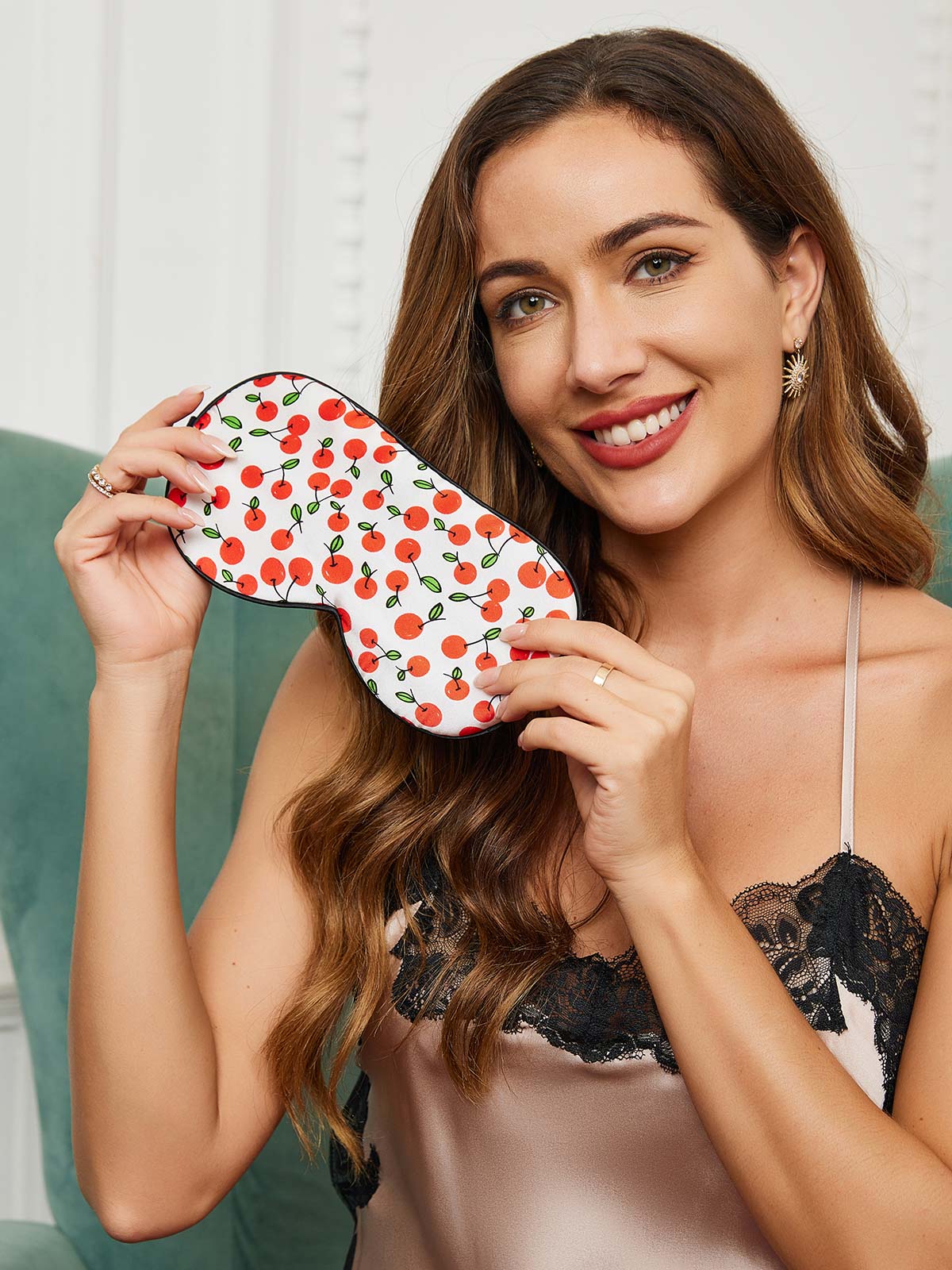 Pure Silk Flower Printed Sleep Eye Mask - Image 13