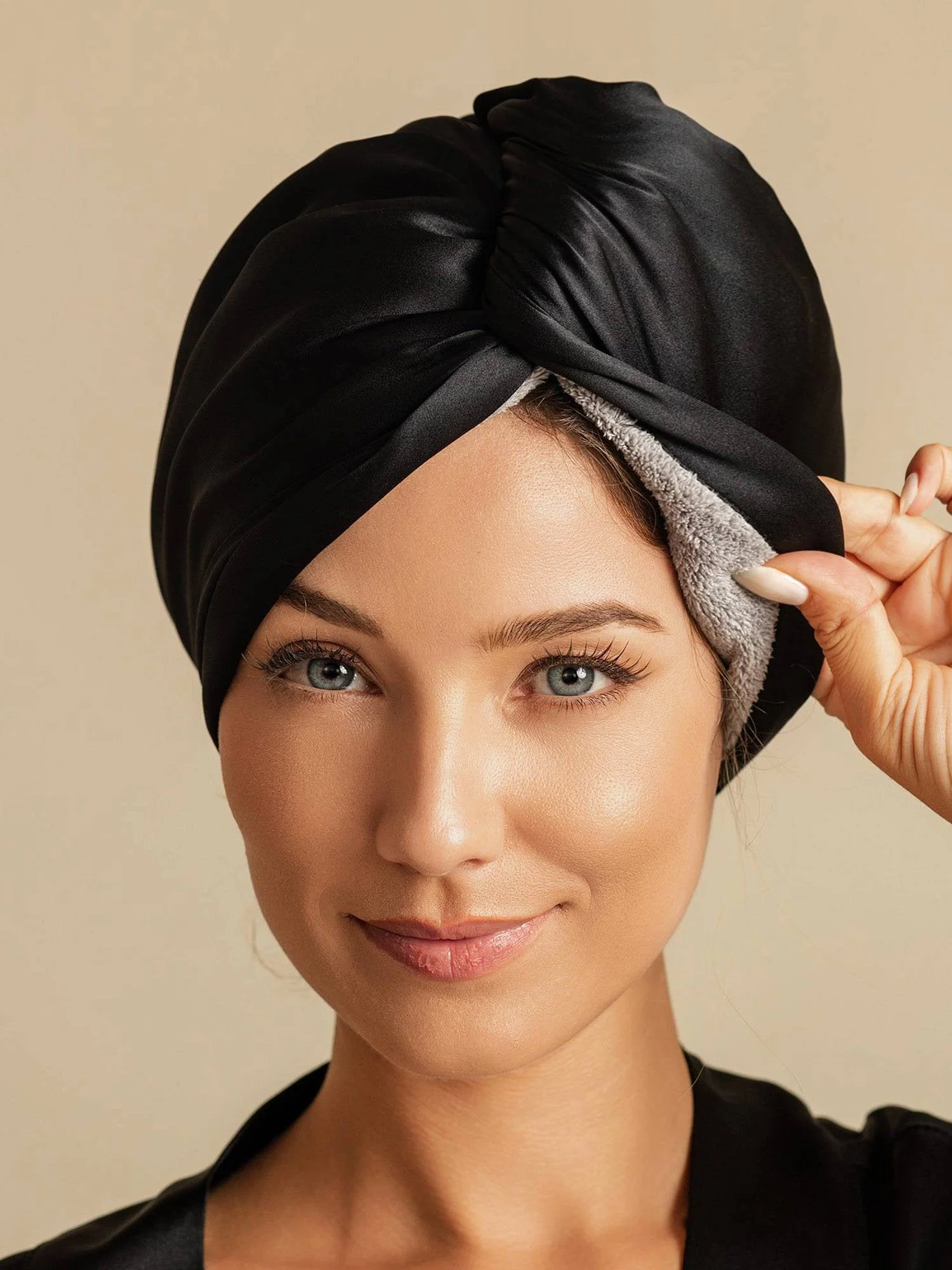 Pure Silk Hair Towel Wrap – Quick Dry, Frizz Free & Gentle on Hair - Image 12