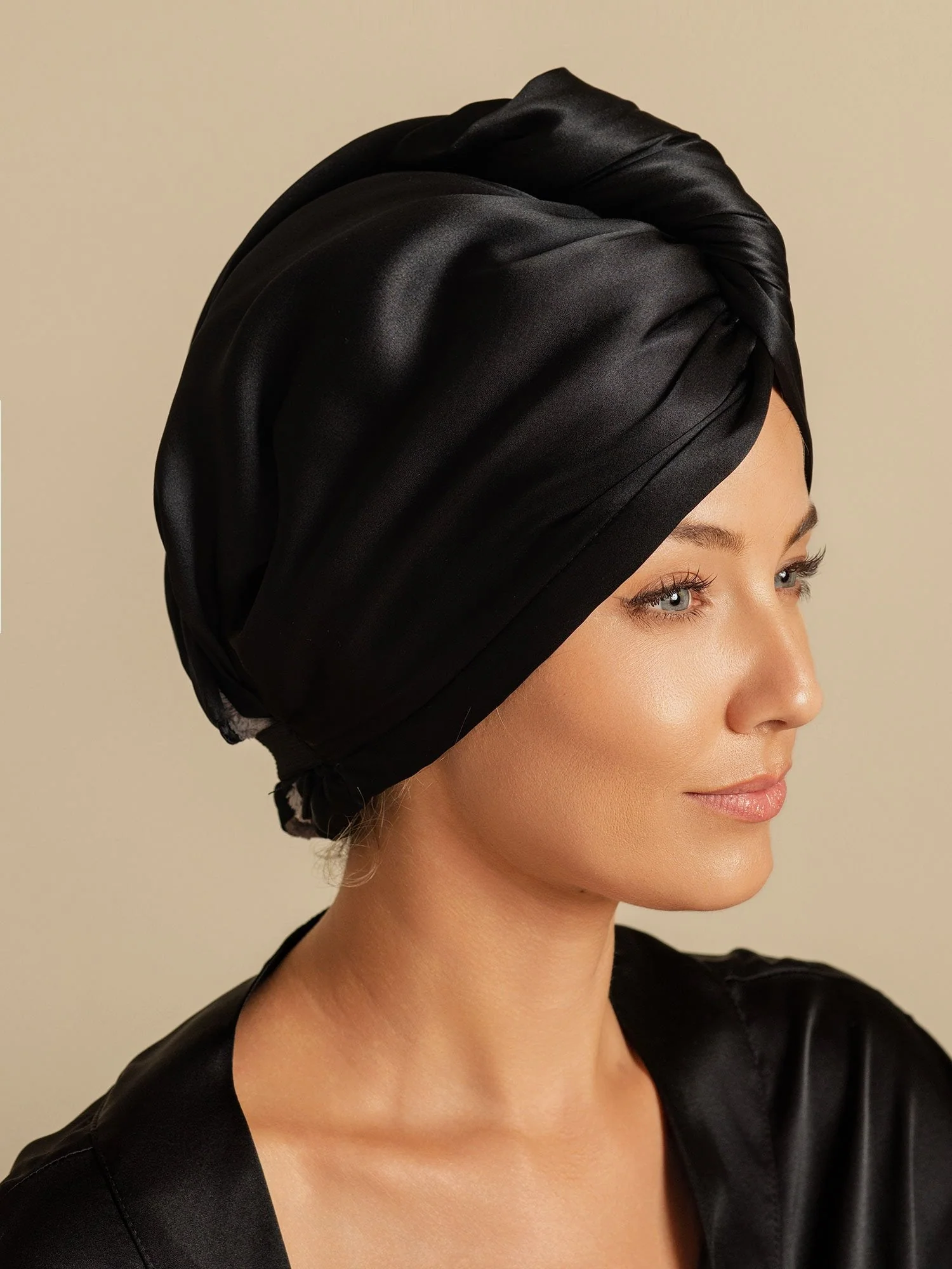 Pure Silk Hair Towel Wrap – Quick Dry, Frizz Free & Gentle on Hair - Image 16