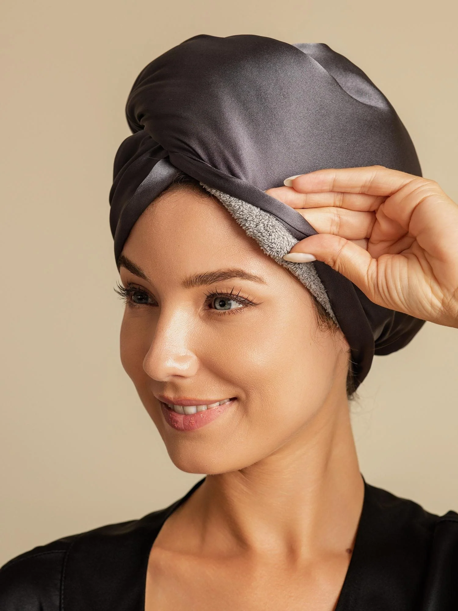 Pure Silk Hair Towel Wrap – Quick Dry, Frizz Free & Gentle on Hair - Image 17