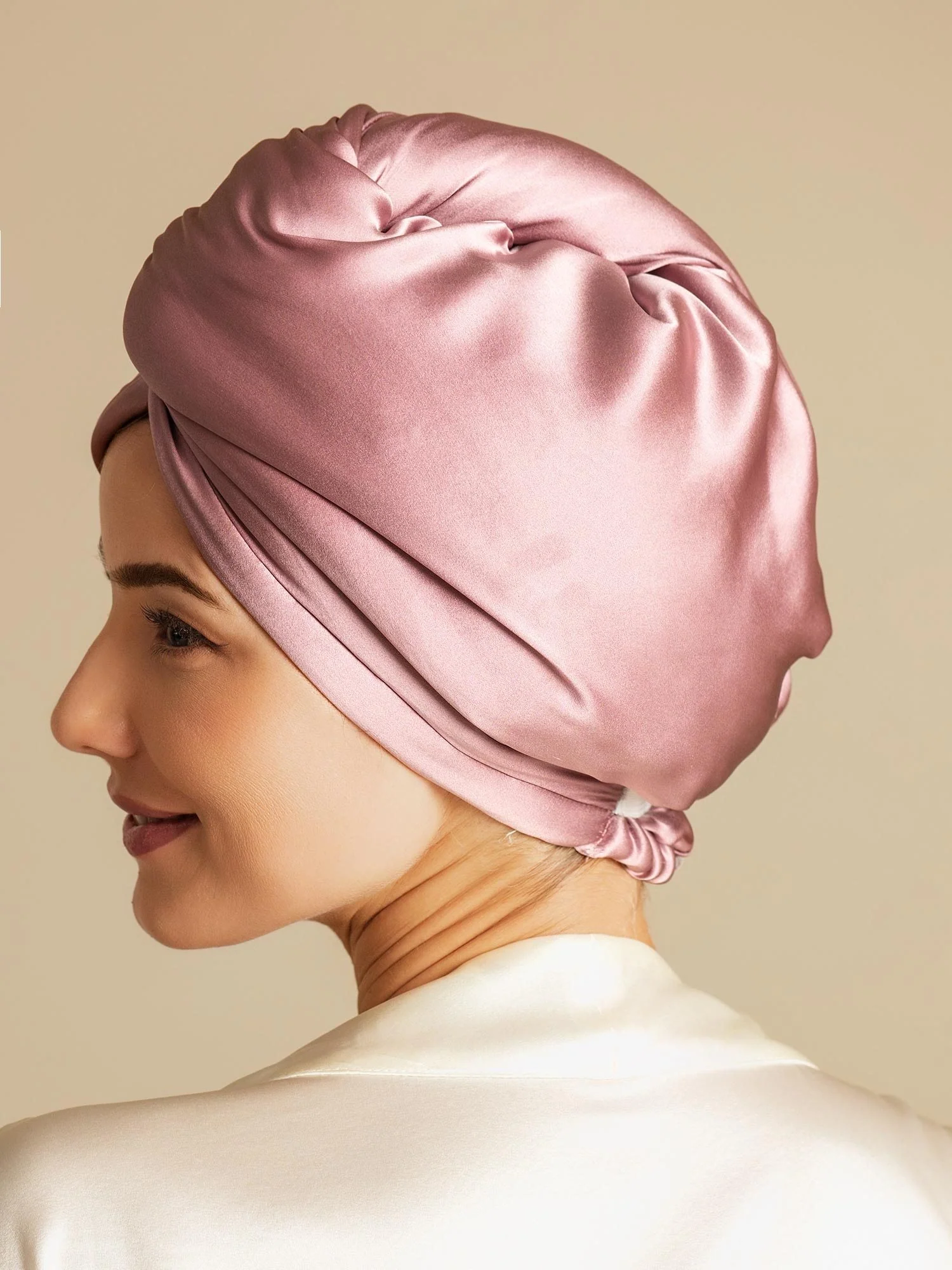 Pure Silk Hair Towel Wrap – Quick Dry, Frizz Free & Gentle on Hair - Image 2