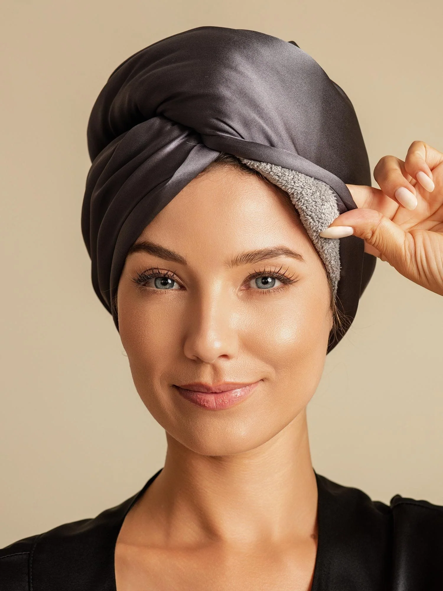 Pure Silk Hair Towel Wrap – Quick Dry, Frizz Free & Gentle on Hair - Image 21