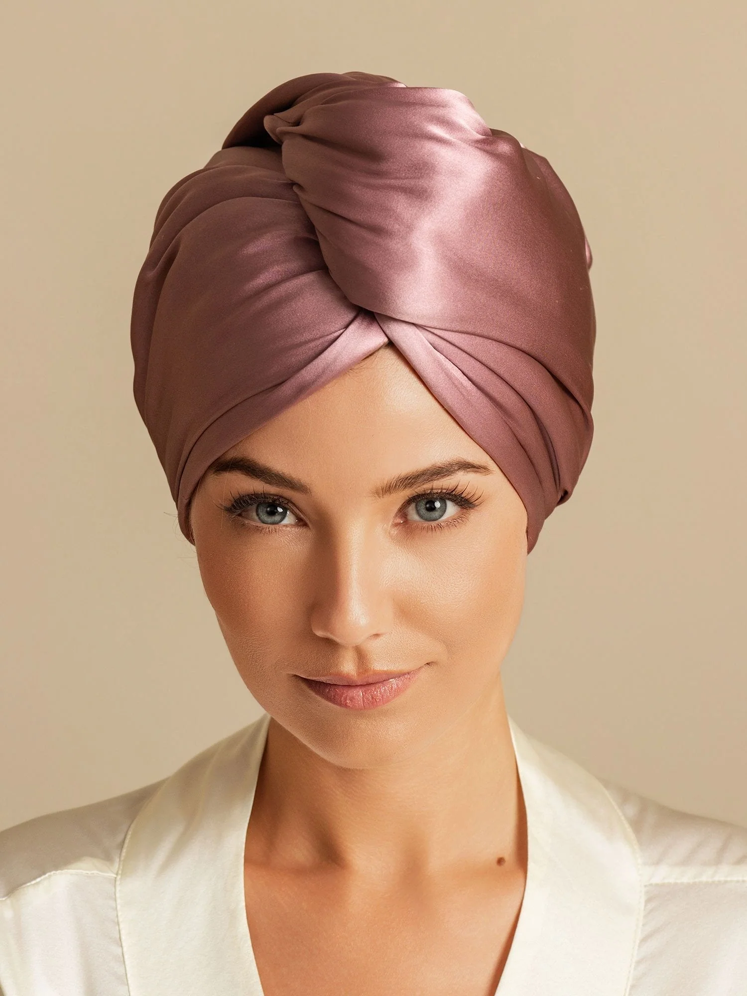 Pure Silk Hair Towel Wrap – Quick Dry, Frizz Free & Gentle on Hair - Image 3