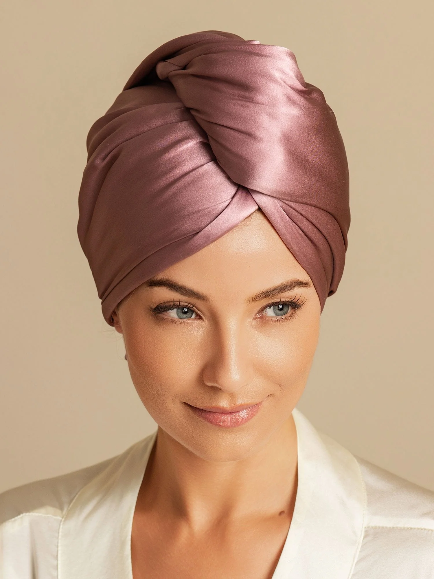 Pure Silk Hair Towel Wrap – Quick Dry, Frizz Free & Gentle on Hair - Image 4