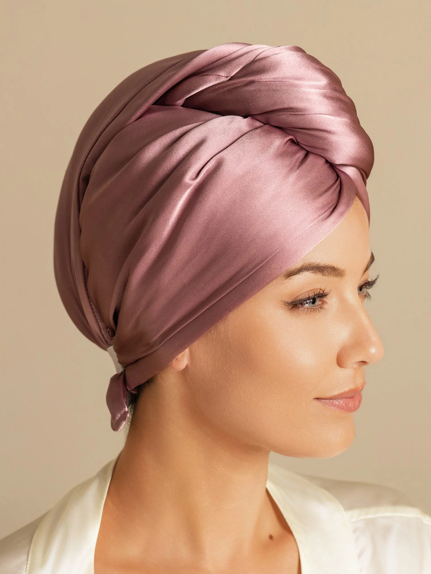 Pure Silk Hair Towel Wrap – Quick Dry, Frizz Free & Gentle on Hair - Image 5
