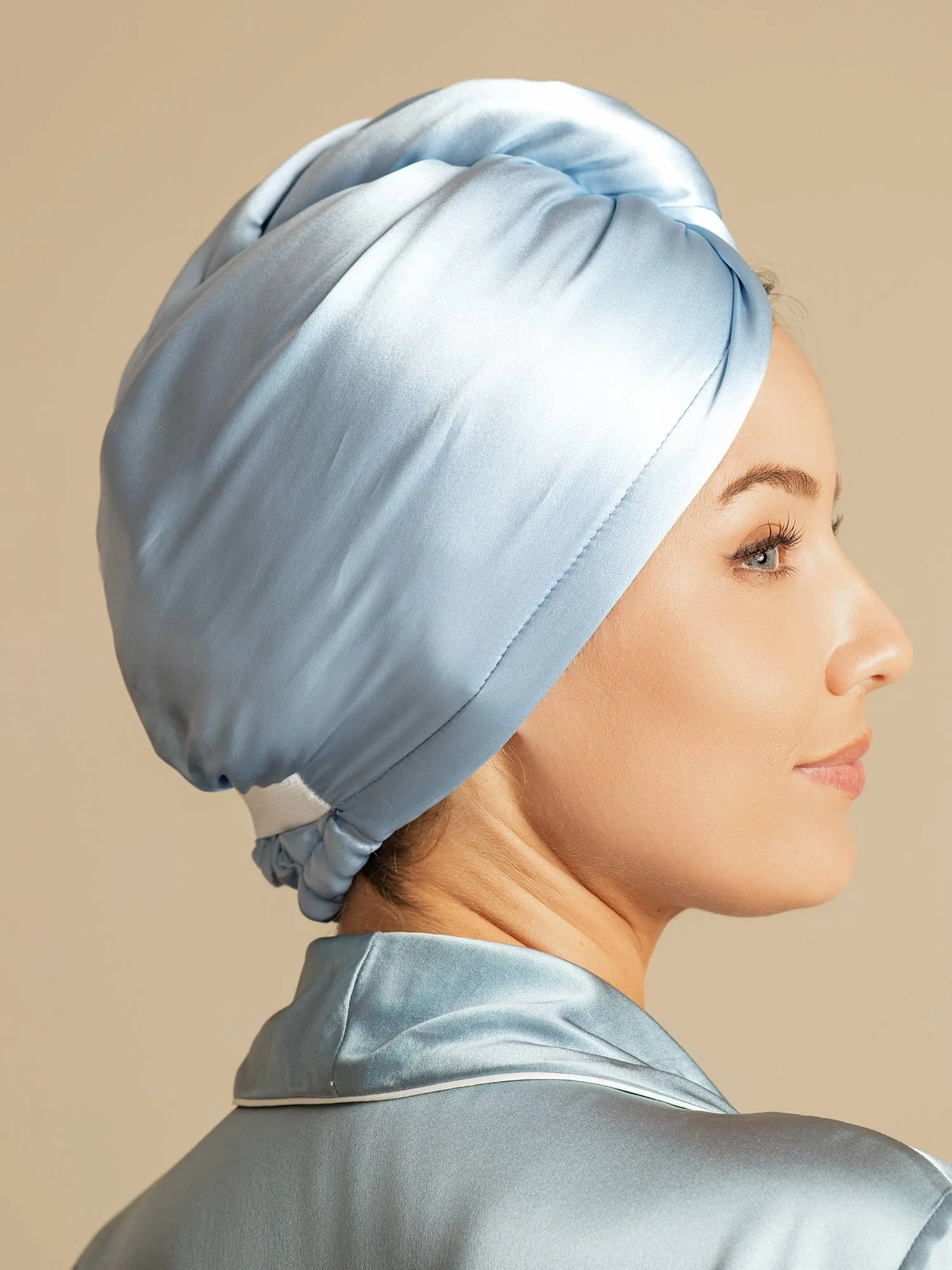 Pure Silk Hair Towel Wrap – Quick Dry, Frizz Free & Gentle on Hair - Image 7