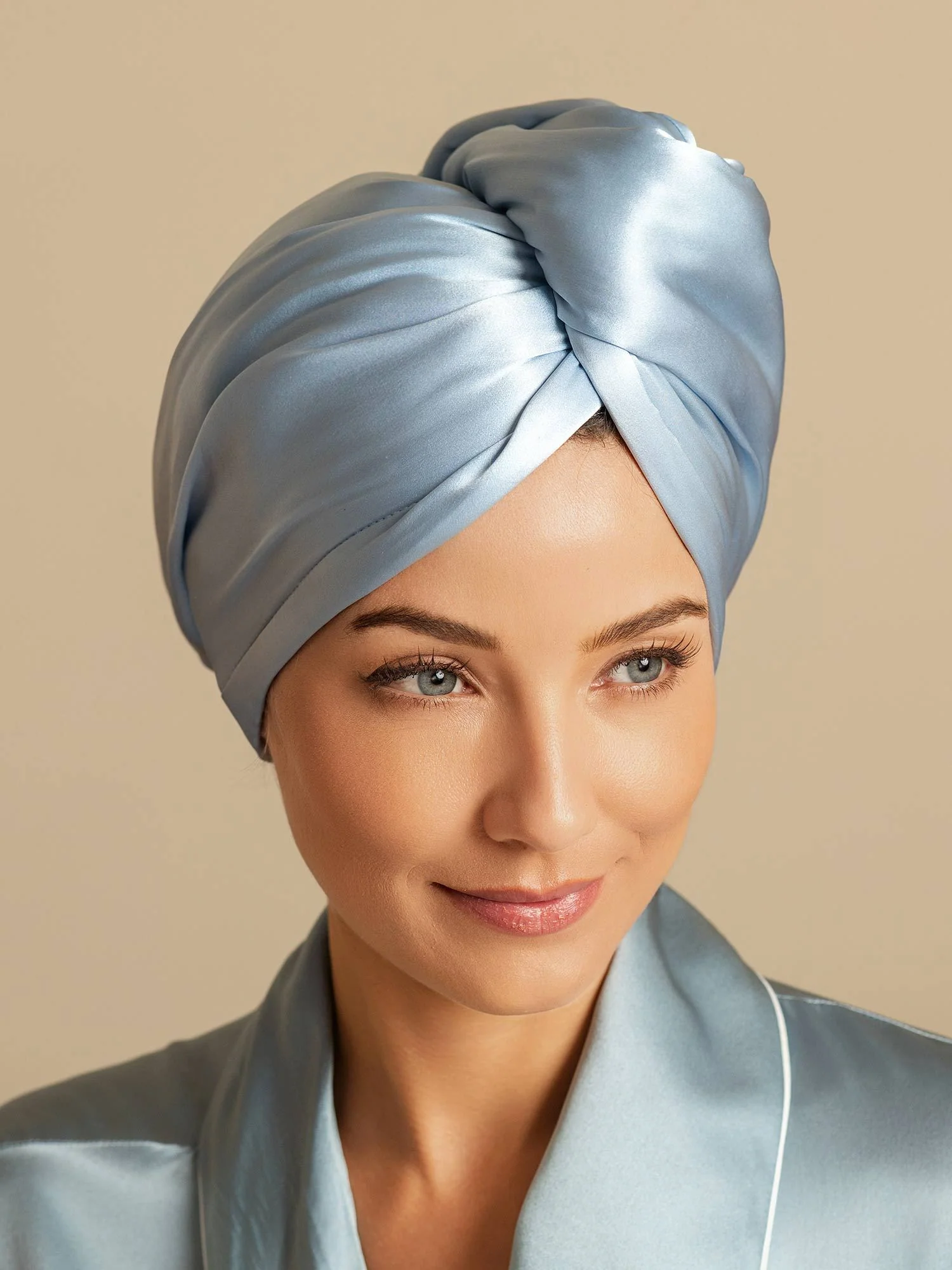 Pure Silk Hair Towel Wrap – Quick Dry, Frizz Free & Gentle on Hair - Image 8