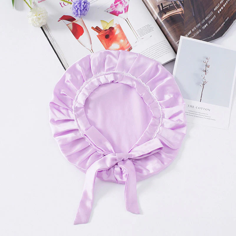 Pure Silk Lace Bonnet with Ribbons - Image 19