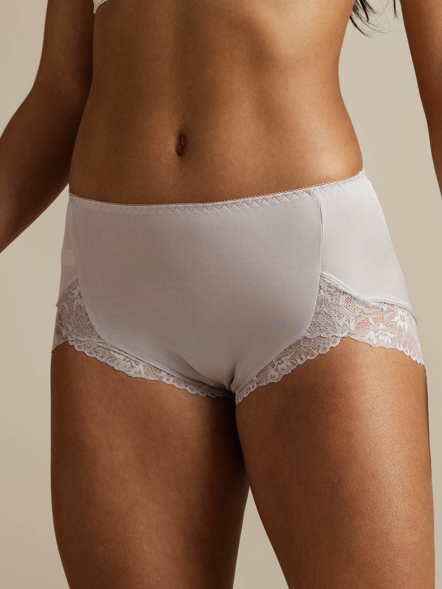 Pure Silk Lace Trim Panty - Image 3