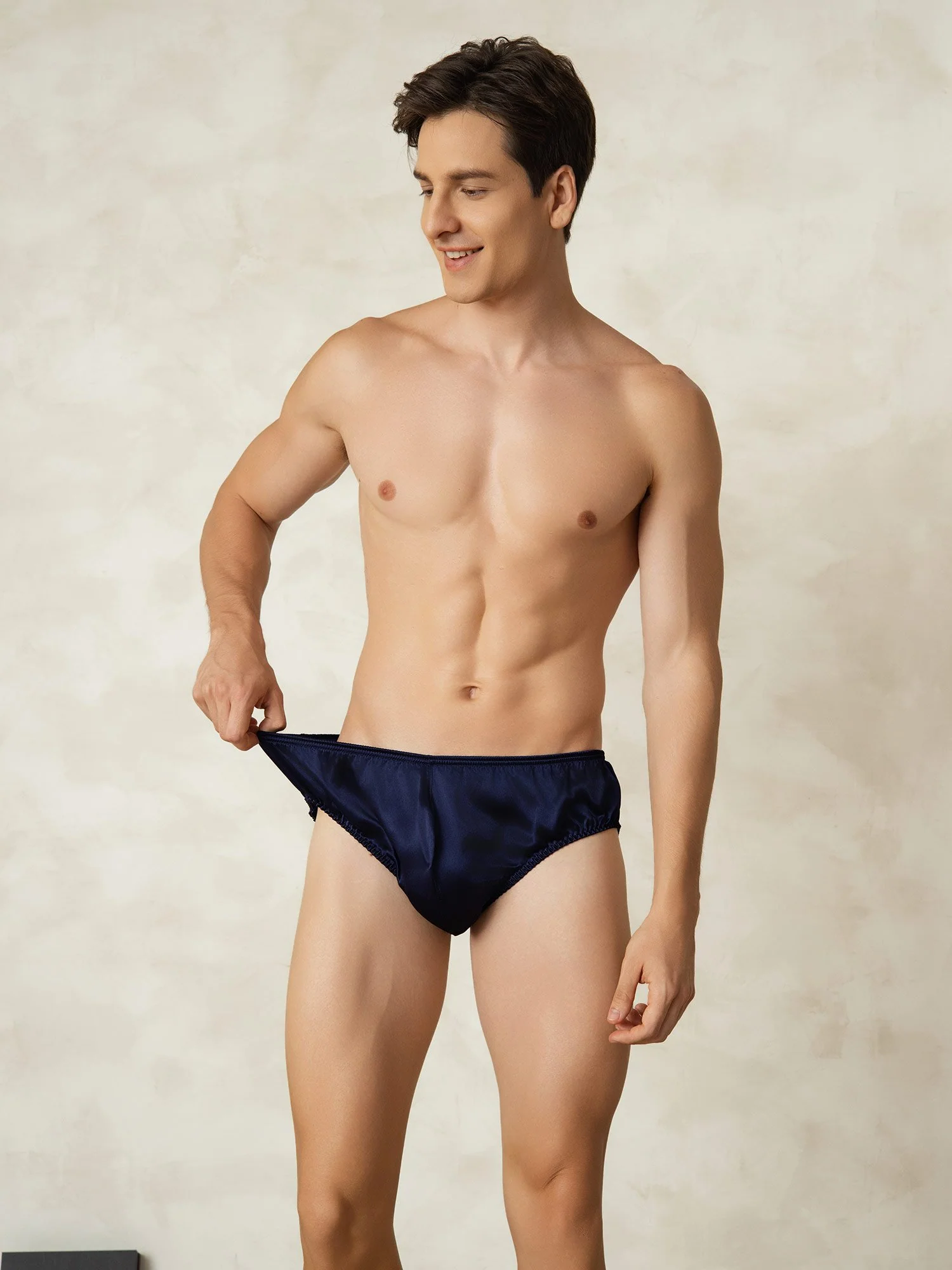 Pure Silk Men's Underwear with Elastic Waistband - Image 10