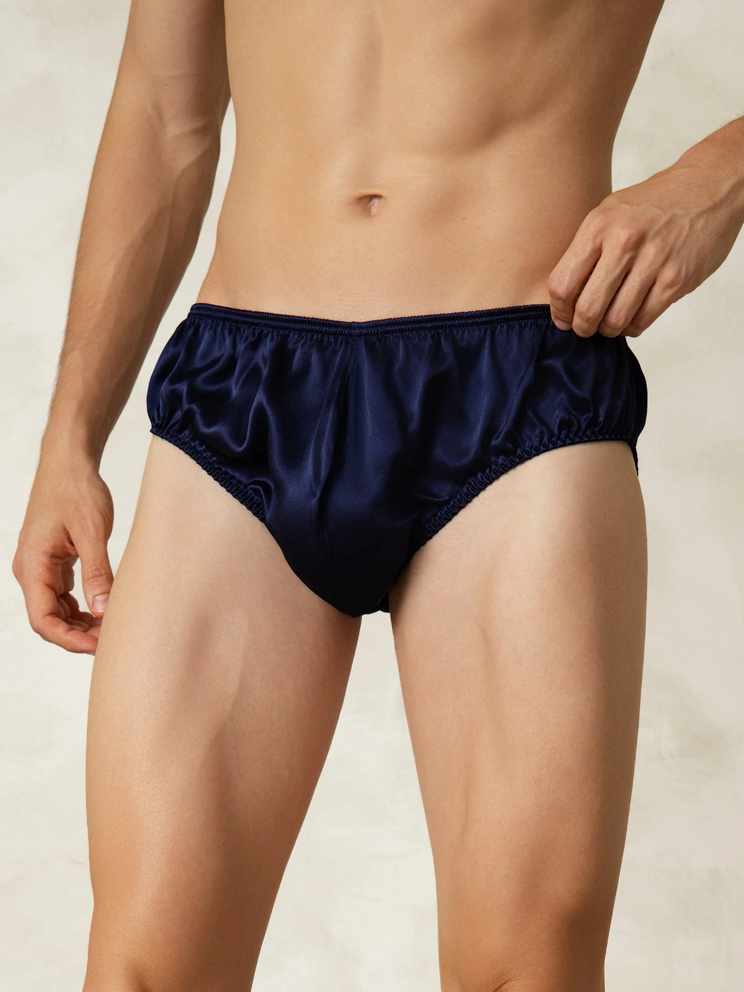 Pure Silk Men's Underwear with Elastic Waistband - Image 6
